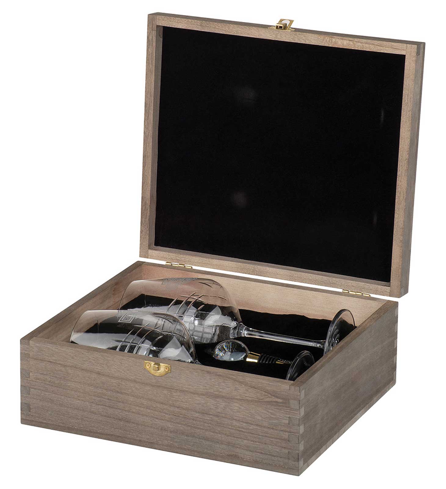 Harley-Davidson® Premium Wine Gift Set - Two Wine Glasses, Stopper