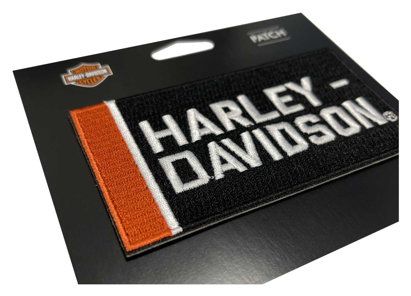 Harley-Davidson Free Shipping - Harley-Davidson 4 in. Embroidered Bold Orange Bar Emblem Sew-On Patch - Black - Free Shipping on many products plus Orders Over $99