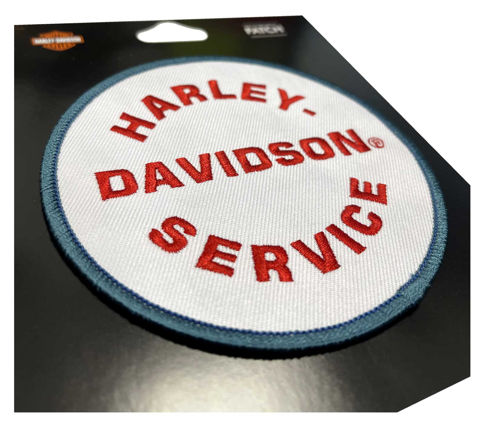 Harley-Davidson Free Shipping - Harley-Davidson 4 in. Embroidered Original Service Emblem Sew-On Patch - White - Free Shipping on many products plus Orders Over $99
