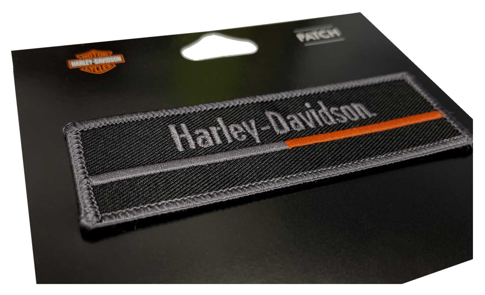 Harley-Davidson Free Shipping - Harley-Davidson 4 in. Embroidered Minimal H-D Text Emblem Sew-On Patch, Gray - Free Shipping on many products plus Orders Over $99