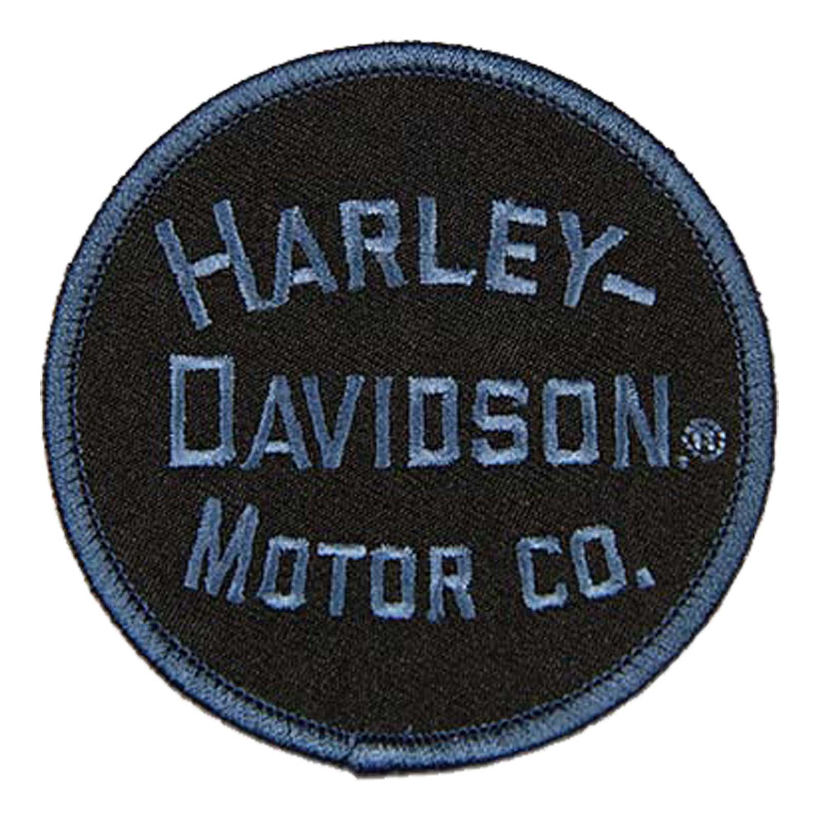 Harley-Davidson 3.5 in. Embroidered Minimal Vintage H-D Text Emblem Sew-On Patch - Wisconsin Harley-Davidson