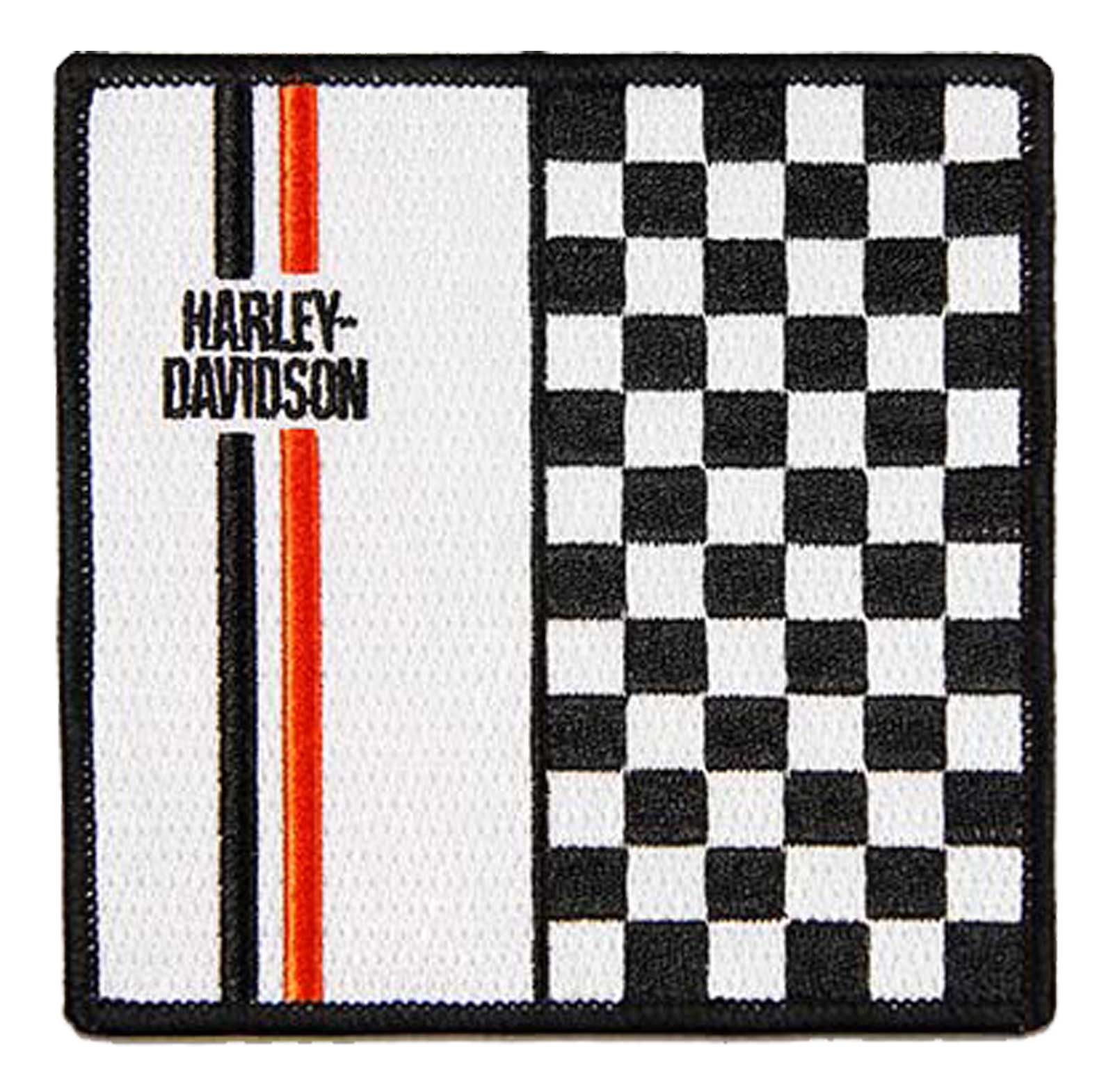 Harley-Davidson 4 in. Embroidered Bold Checkered H-D Emblem Sew-On Patch - Wisconsin Harley-Davidson