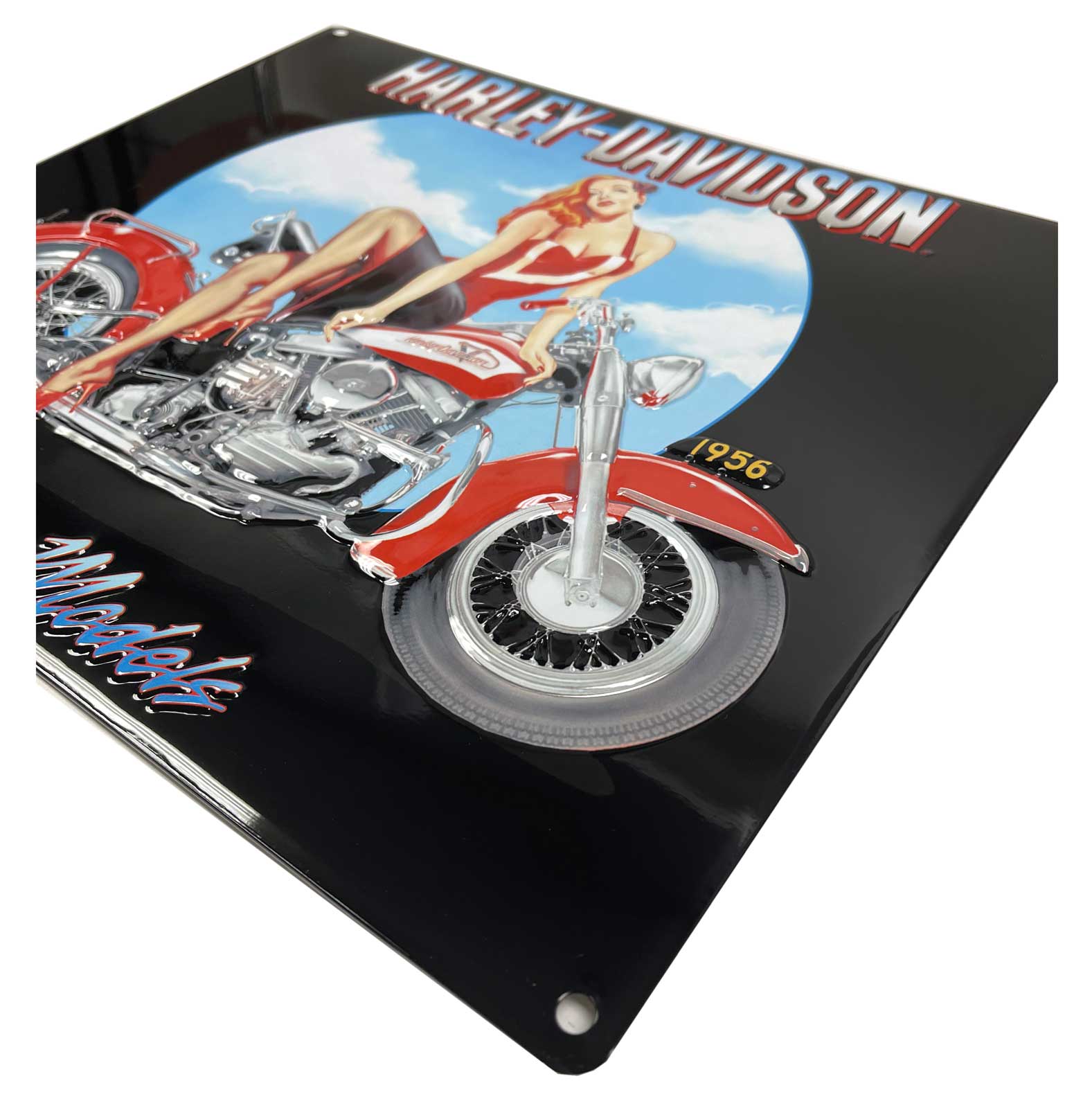 Harley-Davidson Free Shipping - Harley-Davidson Classic Models Babe Embossed Tin Sign, 15 x 13 inches - Black - Free Shipping on many products plus Orders Over $99