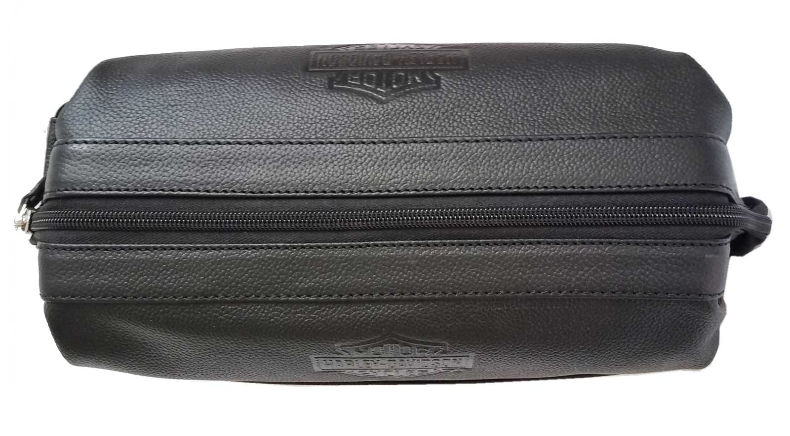Harley-Davidson Free Shipping - Harley-Davidson Leather Toiletry Kit, Debossed Bar & Shield Logo - Black - Free Shipping on many products plus Orders Over $99