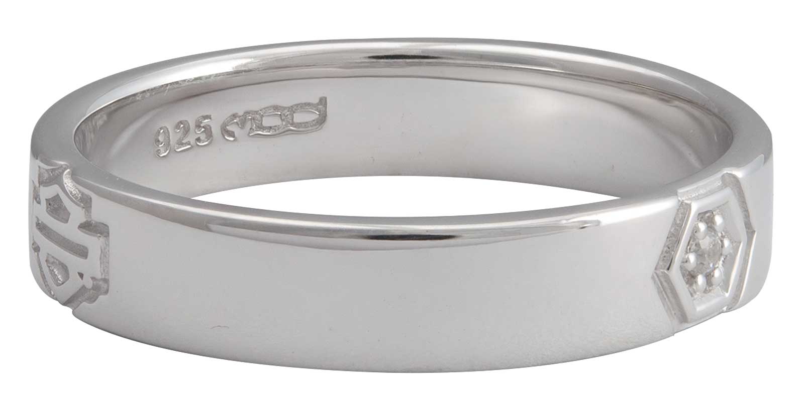 Harley-Davidson Free Shipping - Harley-Davidson Women's Bar & Shield Cirque Crystal Band Ring - Sterling Silver - Free Shipping on many products plus Orders Over $99