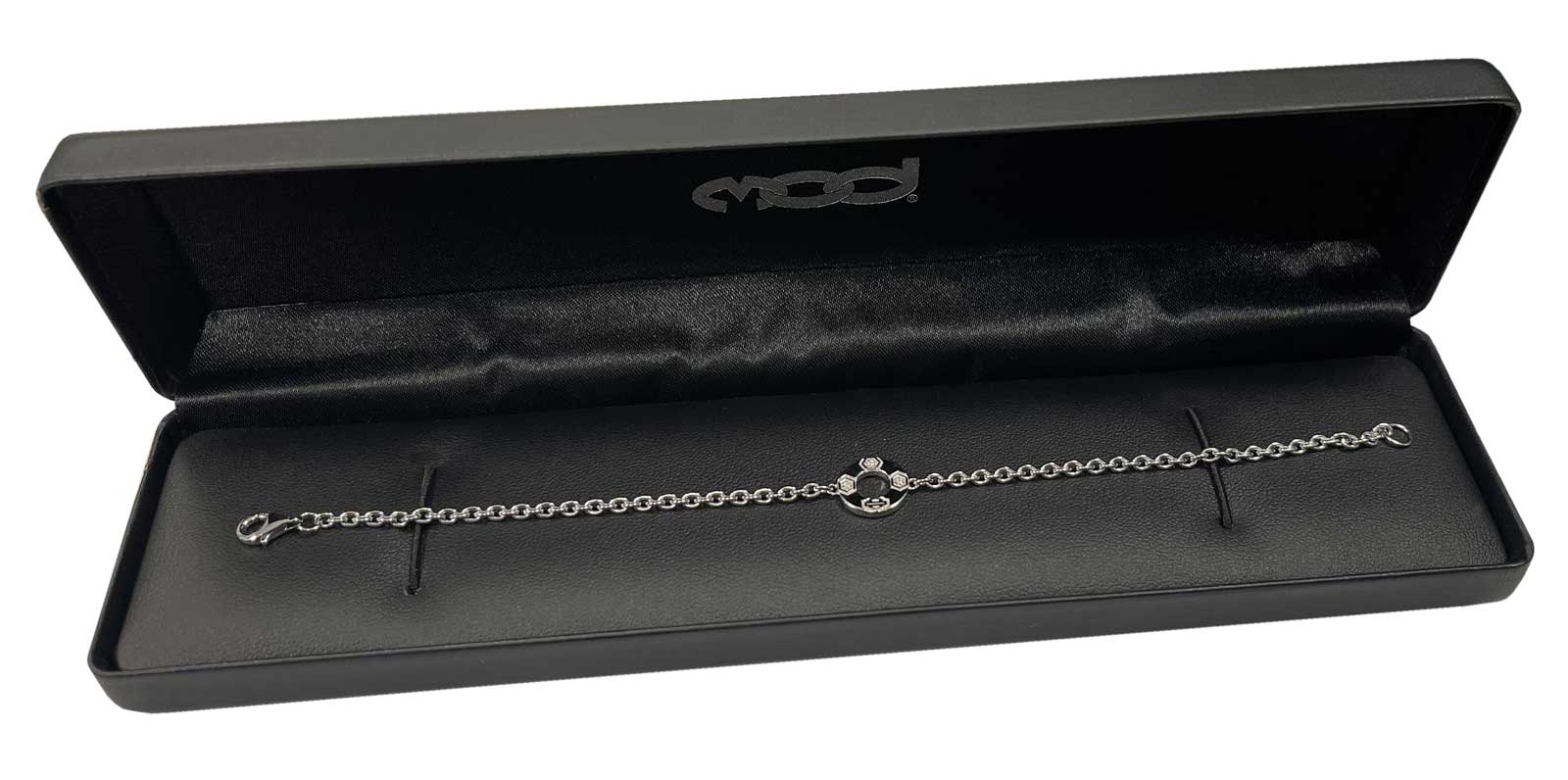 Harley-Davidson Women's Bar & Shield Logo Cirque Crystal Bracelet - Silver - No Hassle Returns at Wisconsin Harley