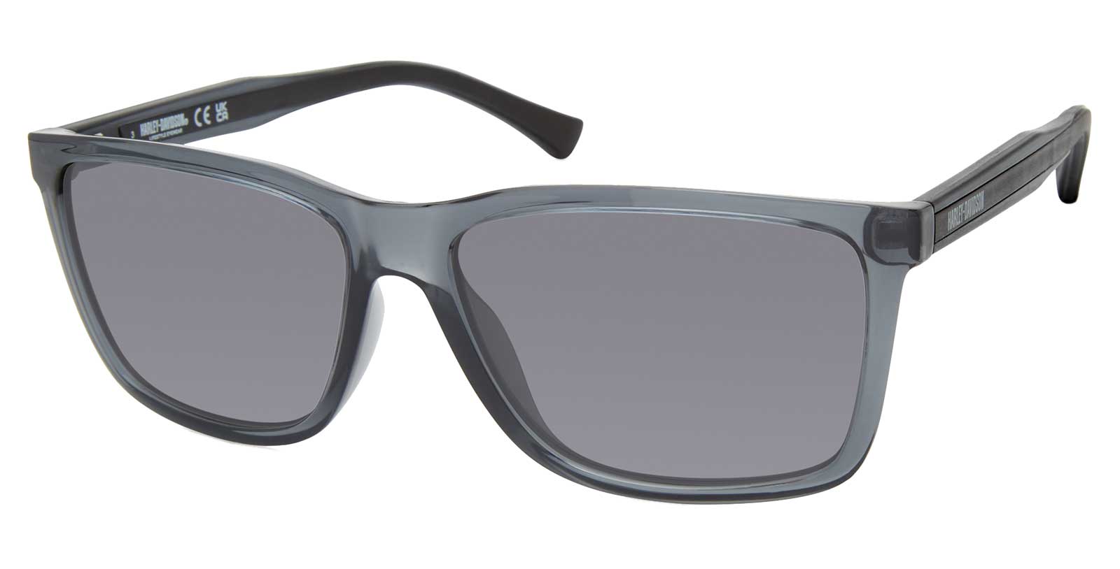 Harley-Davidson® Mens Square Frame Sunglasses, Gray Frames & Smoke