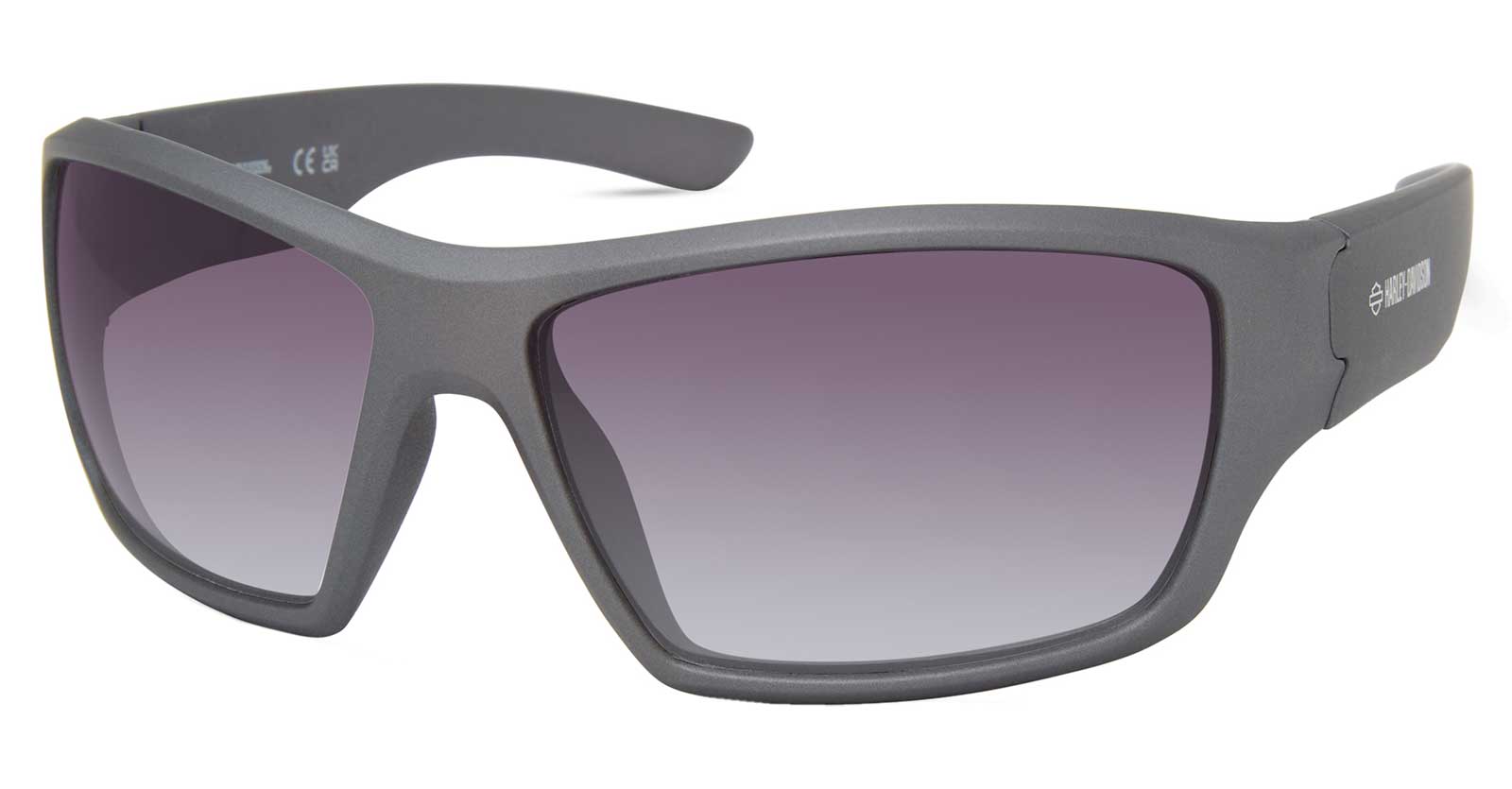Harley-Davidson Men's Chunky Sunglasses, Gray Frames & Smoke Mirror Lenses - Wisconsin Harley-Davidson