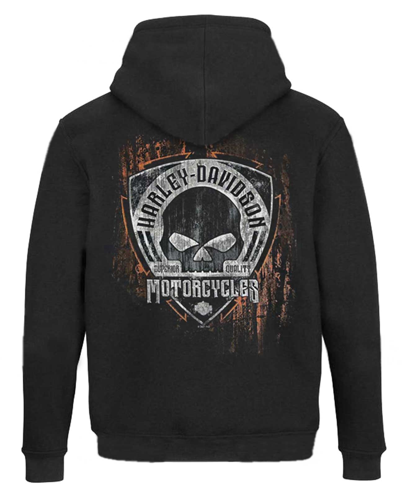 Harley-Davidson Free Shipping - Harley-Davidson Men's Corrosion Willie G Skull Cotton-Blend Zip-Up Hoodie, Black - Free Shipping on many products plus Orders Over $99