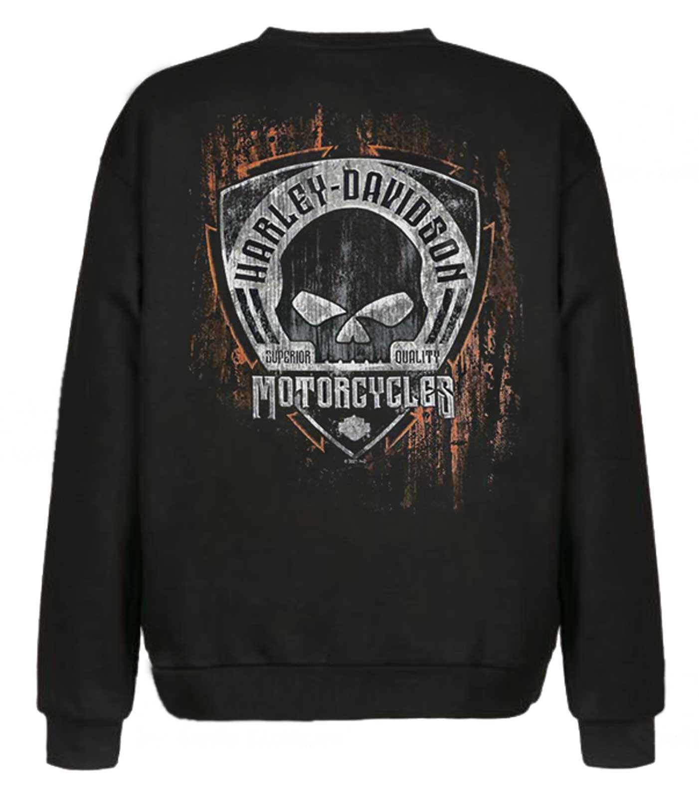 Harley-Davidson Free Shipping - Harley-Davidson Men's Corrosion Willie G Skull Fleece Pullover Sweatshirt, Black - Free Shipping on many products plus Orders Over $99