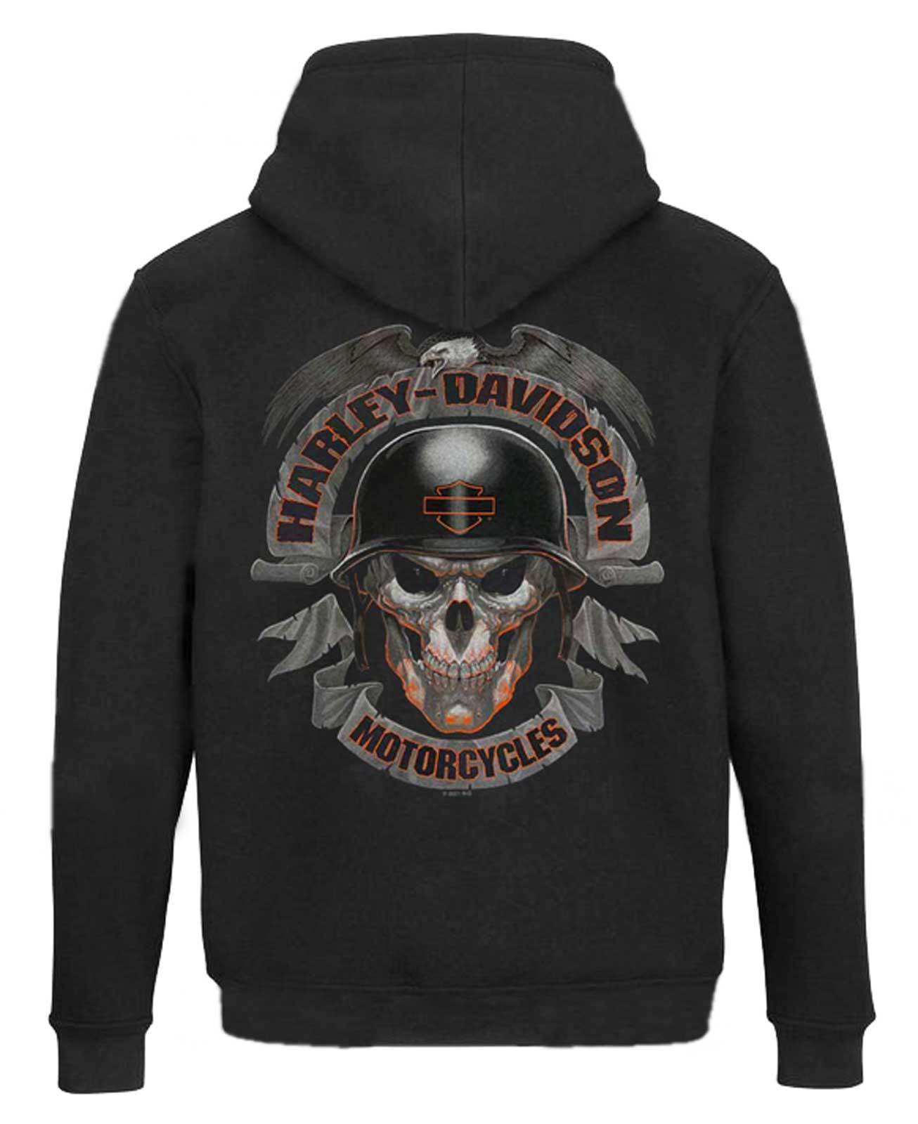 Harley-Davidson Free Shipping - Harley-Davidson Men's Ghoulish Biker Skull Cotton-Blend Pullover Hoodie, Black - Free Shipping on many products plus Orders Over $99