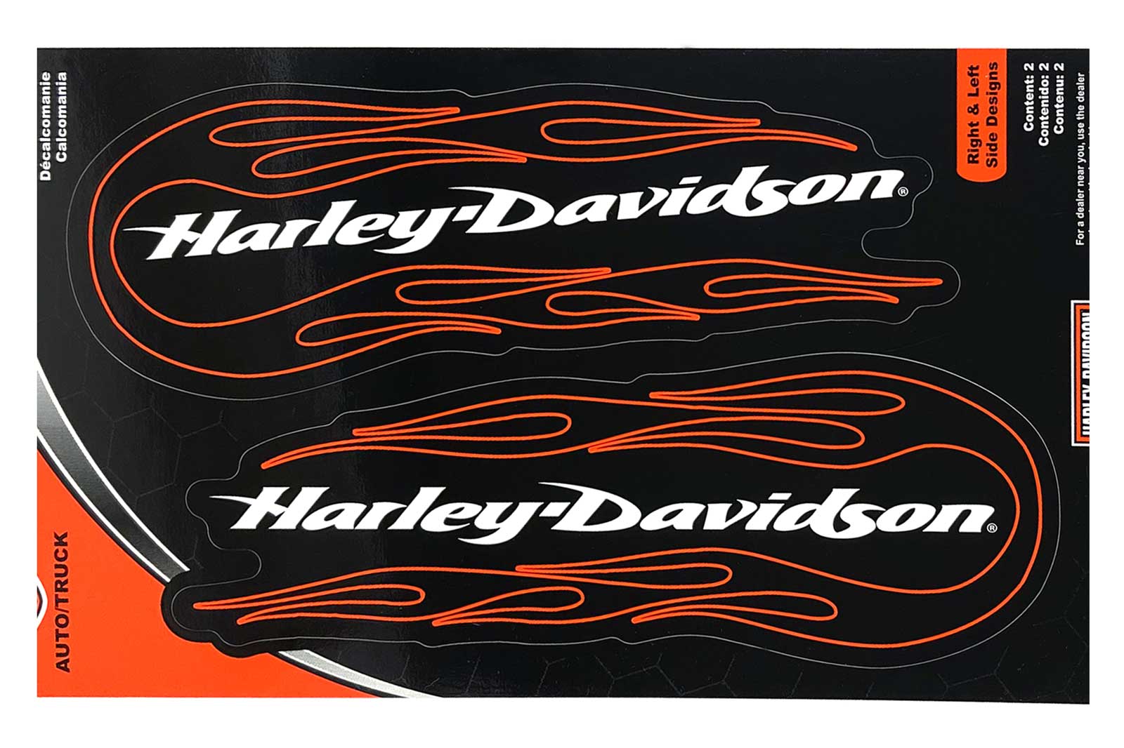 Harley-Davidson Free Shipping - Harley-Davidson 2-Piece Tribal Flames H-D Large Decals - Black - 6 x 12 in. - Free Shipping on many products plus Orders Over $99