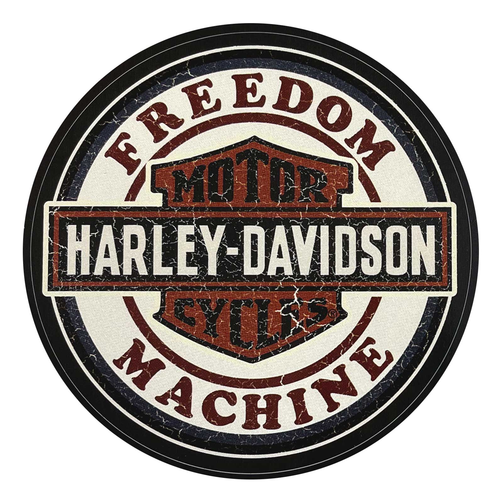 Harley-Davidson Free Shipping - Harley-Davidson Vintage Freedom Machine Decal - Cream & Orange - 6 x 8 in. - Free Shipping on many products plus Orders Over $99