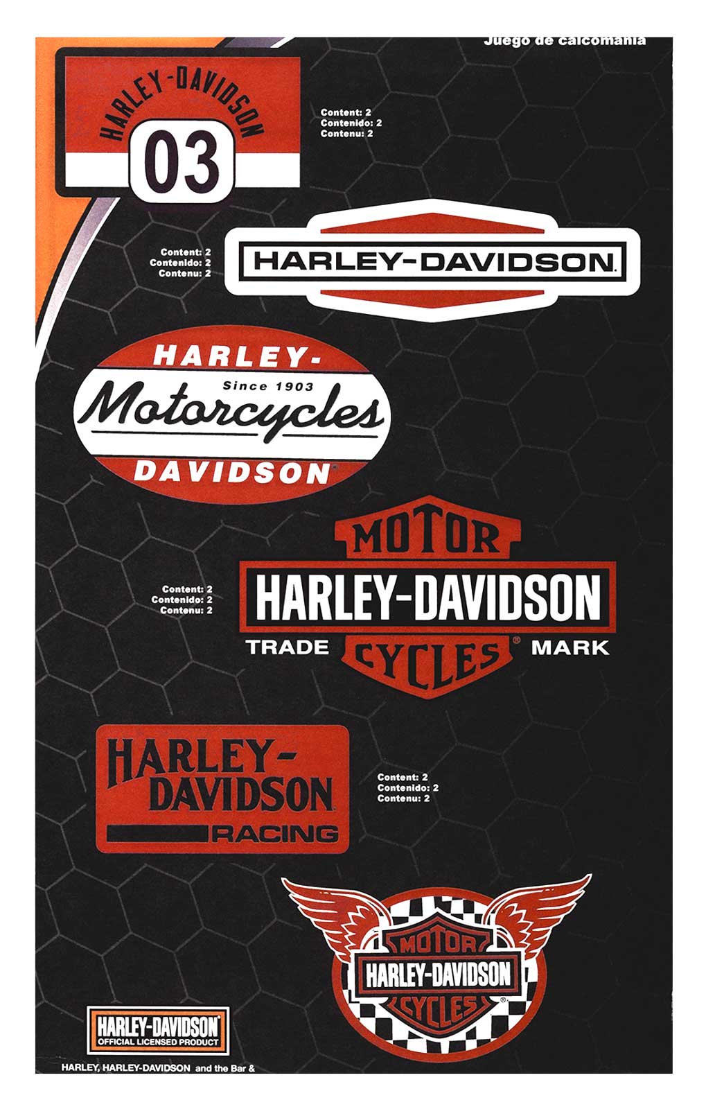 Harley-Davidson Free Shipping - Harley-Davidson 10-Piece Vintage Race Inspired Decal Kit - Red - 6 x 12 in. - Free Shipping on many products plus Orders Over $99