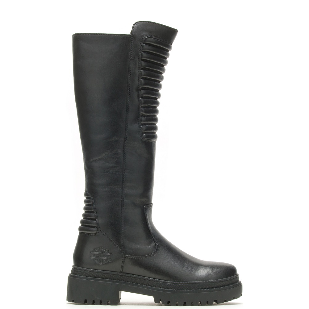 Harley-Davidson Women's Kamton 13.5-Inch Black Motorcycle Boots, D87216 - No Hassle Returns at Wisconsin Harley