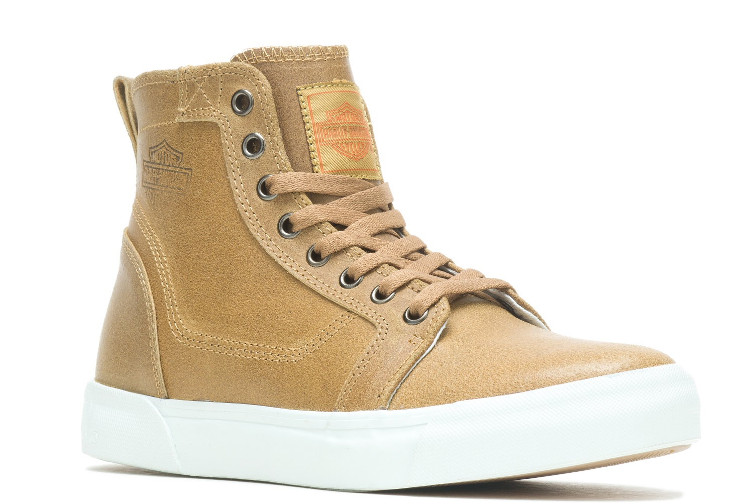 Harley-Davidson Unisex Delmont Fashion Sneakers, D71010 (Tan, 3.5) - Wisconsin Harley-Davidson