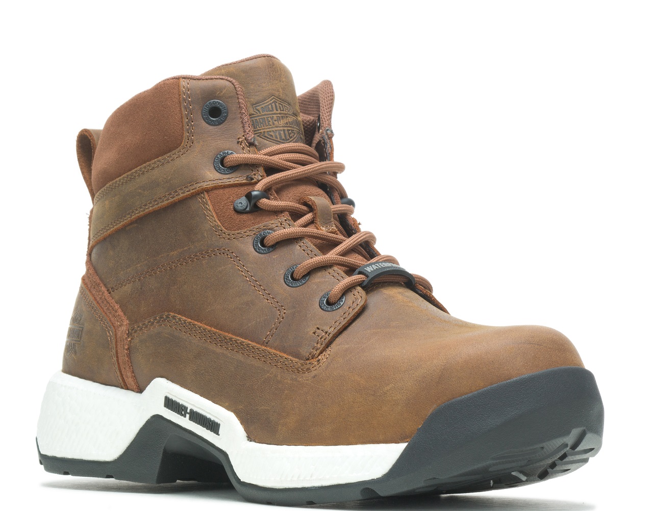Harley-Davidson Men's Dowden Waterproof Safety Toe Boots D93834 (Brown, 7) - Wisconsin Harley-Davidson