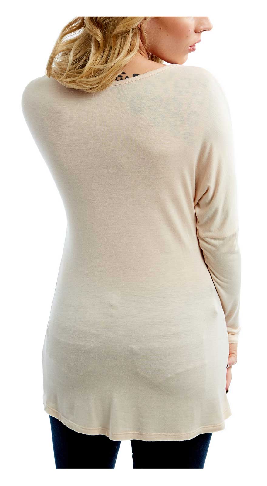 Harley-Davidson Women's Bling Victorian Elegance V-Neck Long Sleeve Top - Cream - No Hassle Returns at Wisconsin Harley
