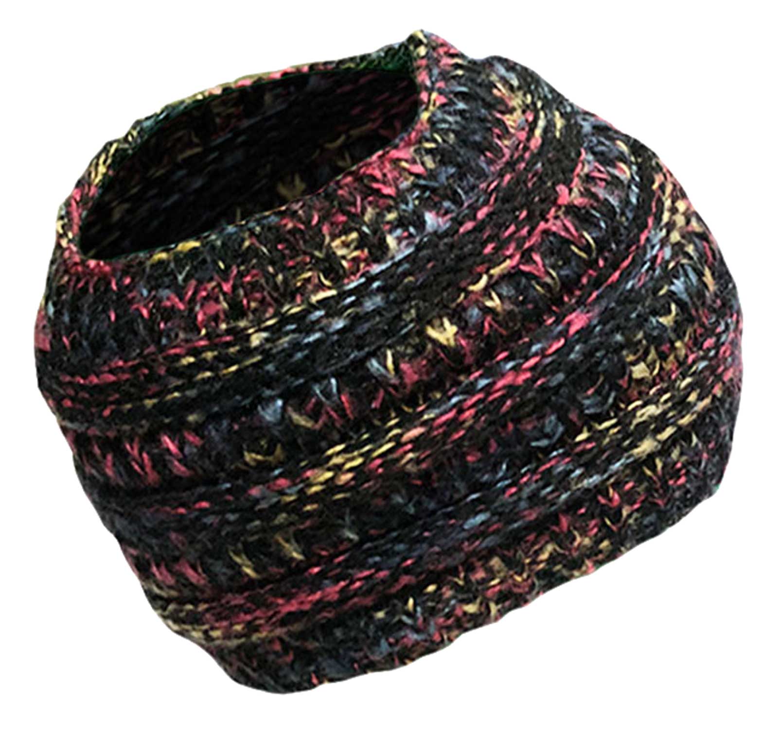 That's A Wrap Women's Crocheted Headband, Ponytail Friendly Super Wide Boho Look - Wisconsin Harley-Davidson