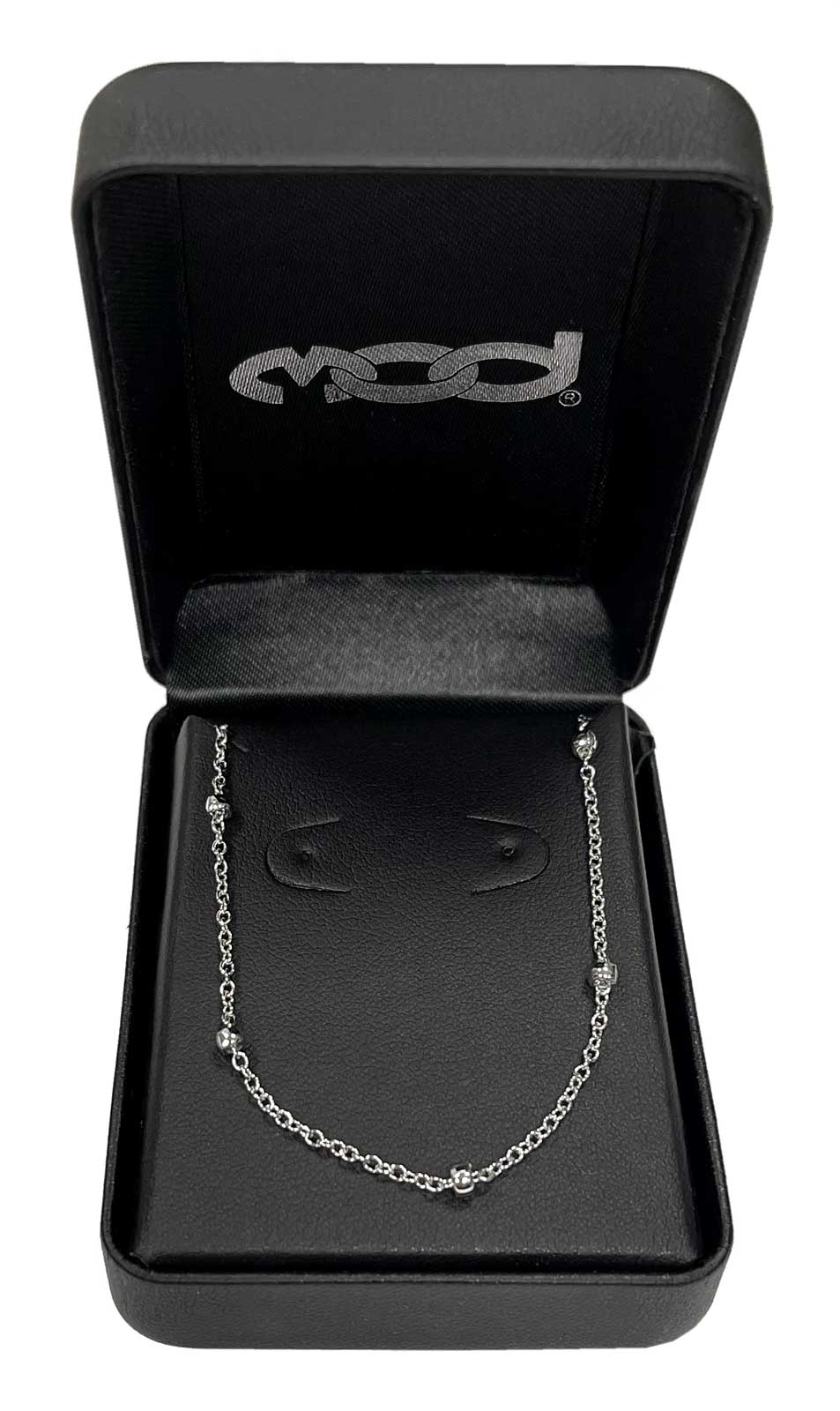 Harley-Davidson Women's Bar & Shield Satelite Chain Layering Necklace - Silver - No Hassle Returns at Wisconsin Harley