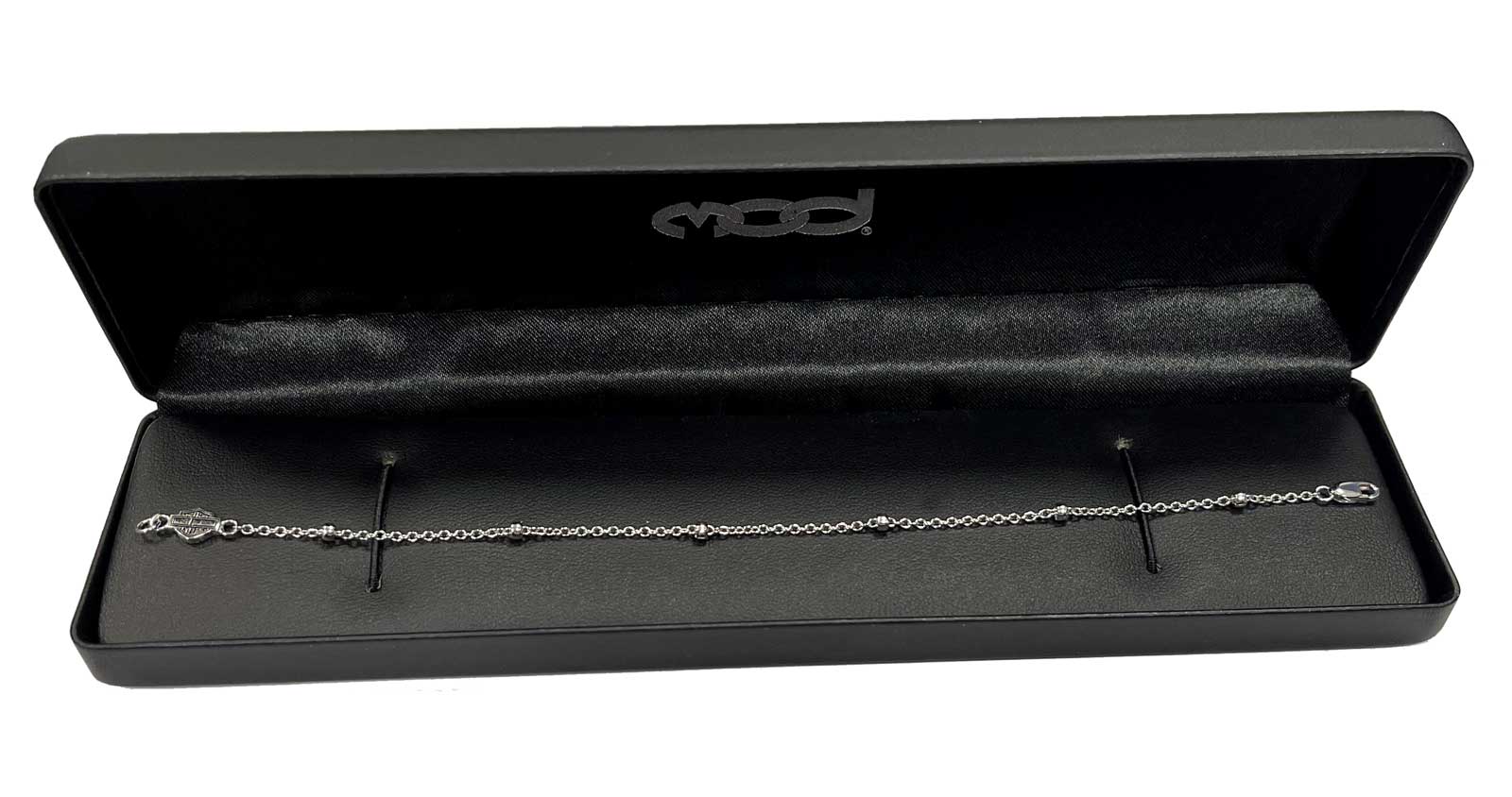 Harley-Davidson Women's Bar & Shield Satelite Chain Layering Bracelet - Silver - No Hassle Returns at Wisconsin Harley