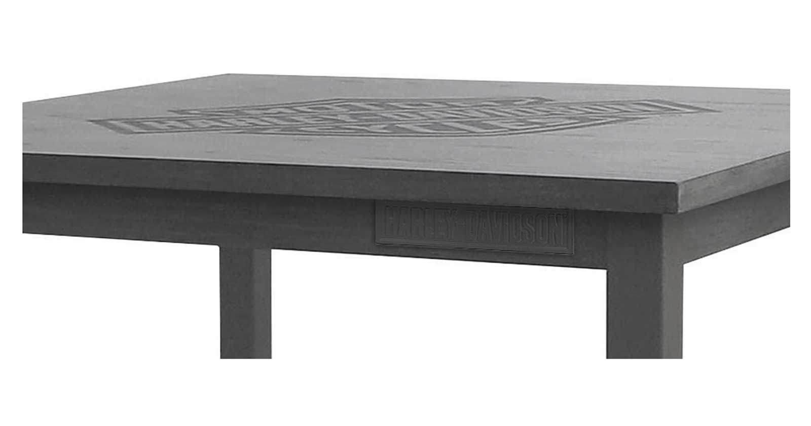Harley-Davidson Free Shipping - Harley-Davidson Engraved Bar & Shield Contemporary Square Pub Table - Ash Gray - Free Shipping on many products plus Orders Over $99