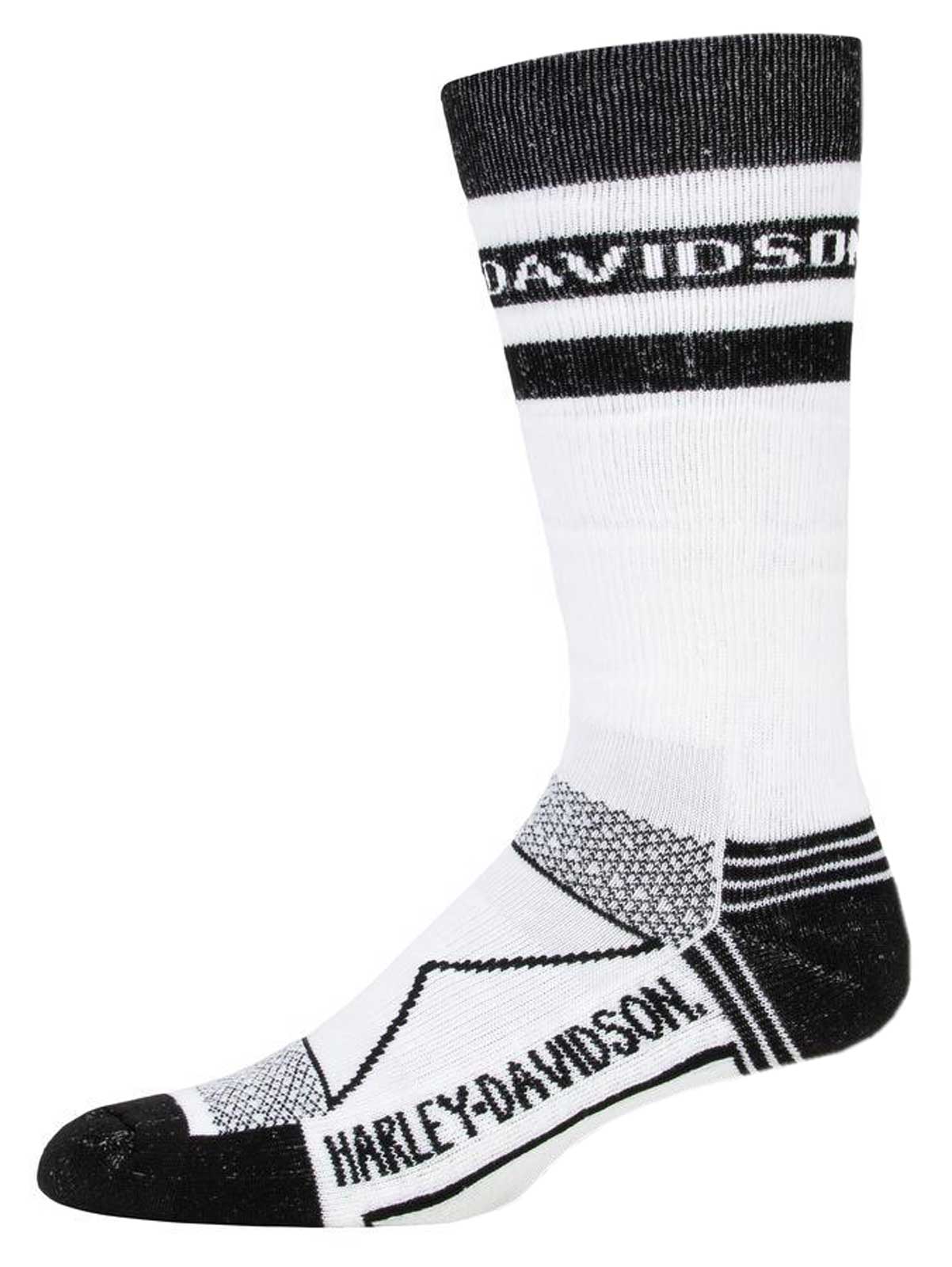 Harley-Davidson Free Shipping - Harley-Davidson Men's 2-Pack Performance Sport Stripe Riding Crew Socks - White - Free Shipping on many products plus Orders Over $99