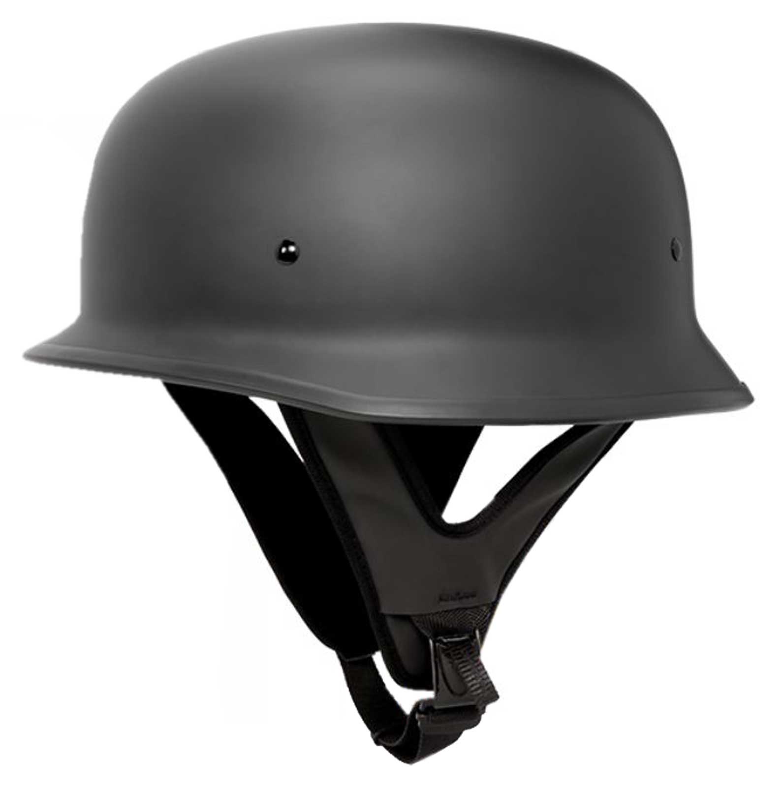 Fulmer Powersports 306 German Shorty Style Motorcycle Half Helmet - Matte Black - Wisconsin Harley-Davidson