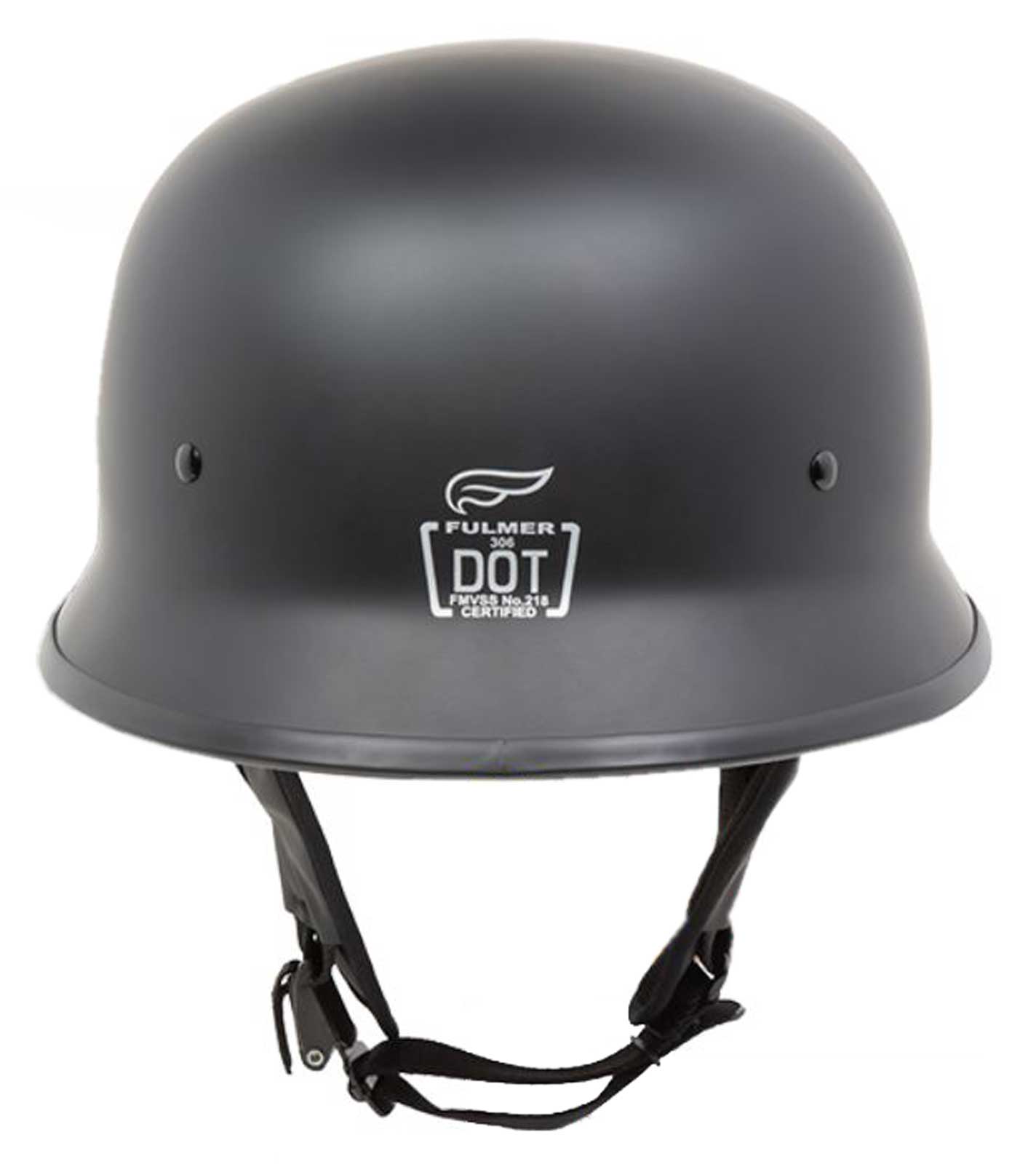 Harley-Davidson Free Shipping - Fulmer Powersports 306 German Shorty Style Motorcycle Half Helmet - Matte Black - Free Shipping on many products plus Orders Over $99