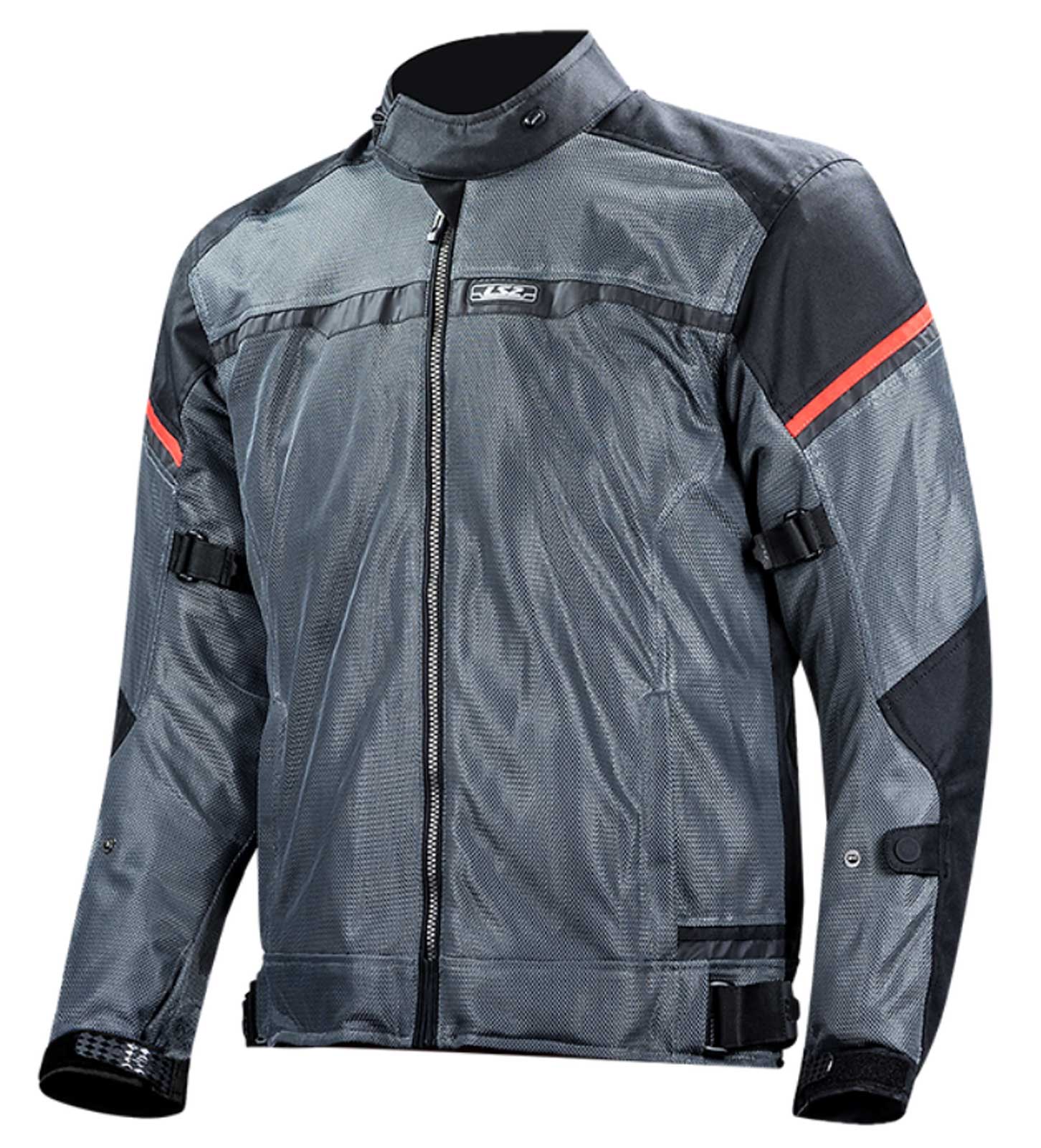 LS2 USA Men's Riva Breathable Mesh Motorcycle Touring Jacket - Gray/Black - Wisconsin Harley-Davidson