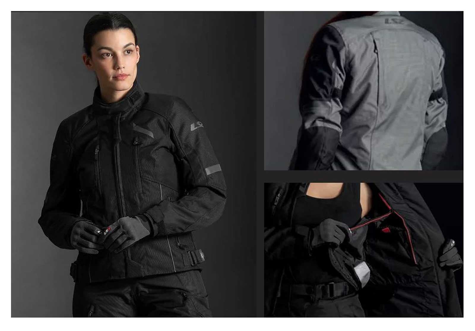 LS2 USA Women's Serra Evo Breathable Waterproof Sport Motorcycle Jacket - Black - No Hassle Returns at Wisconsin Harley