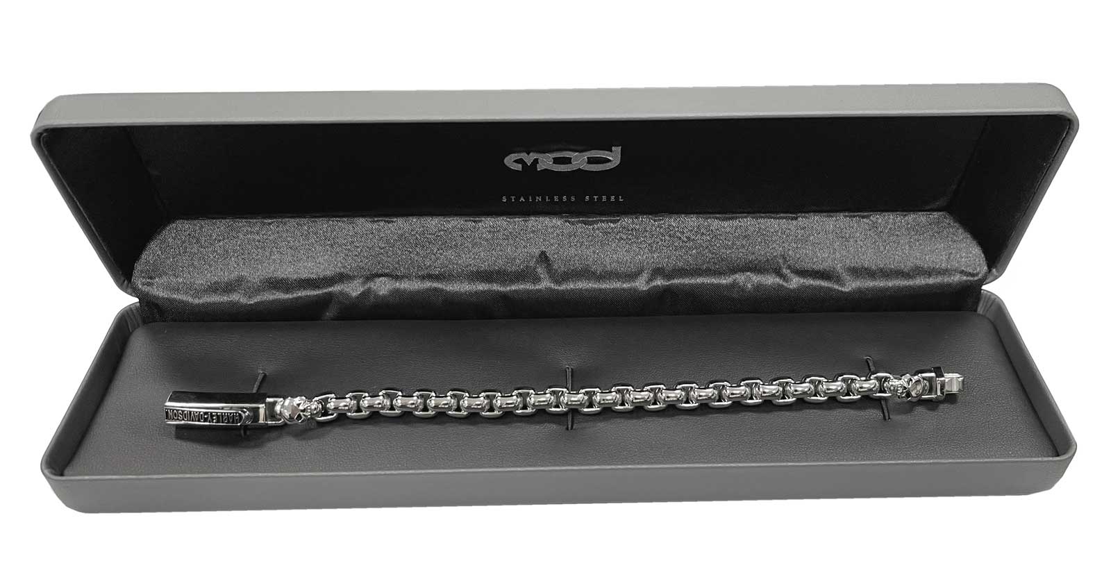 Harley-Davidson® Men's Willie G Skull Logos Chain Bracelet