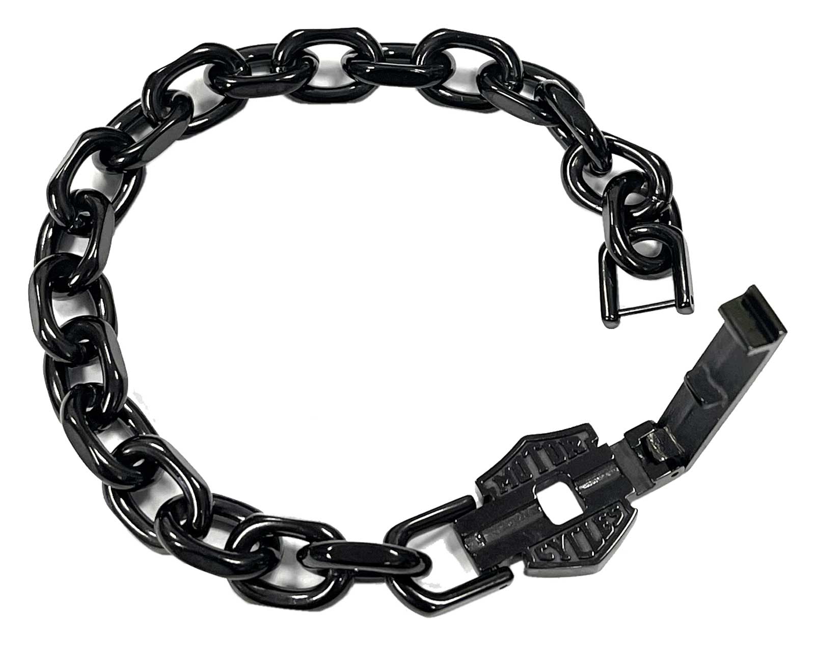 Harley-Davidson Men's Vintage Bar & Shield Link Bracelet - Black Stainless Steel - No Hassle Returns at Wisconsin Harley