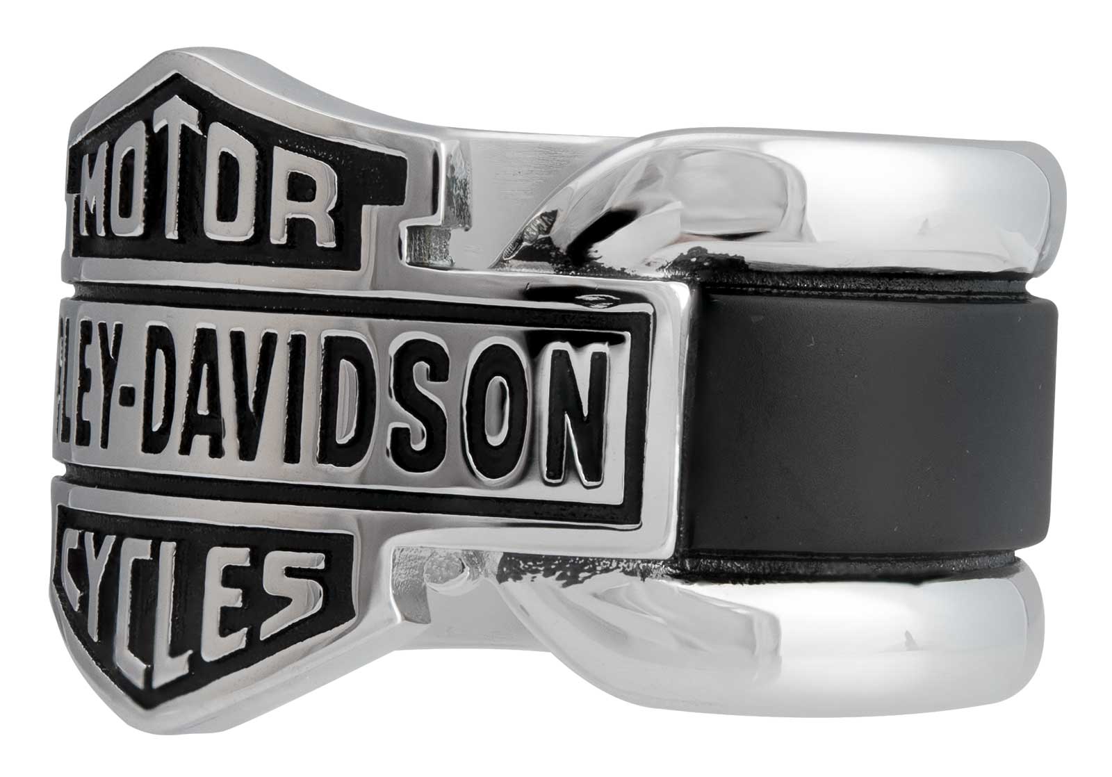 Harley-Davidson Free Shipping - Harley-Davidson Men's Vintage Bar & Shield Striped Ring, Stainless Steel - Free Shipping on many products plus Orders Over $99