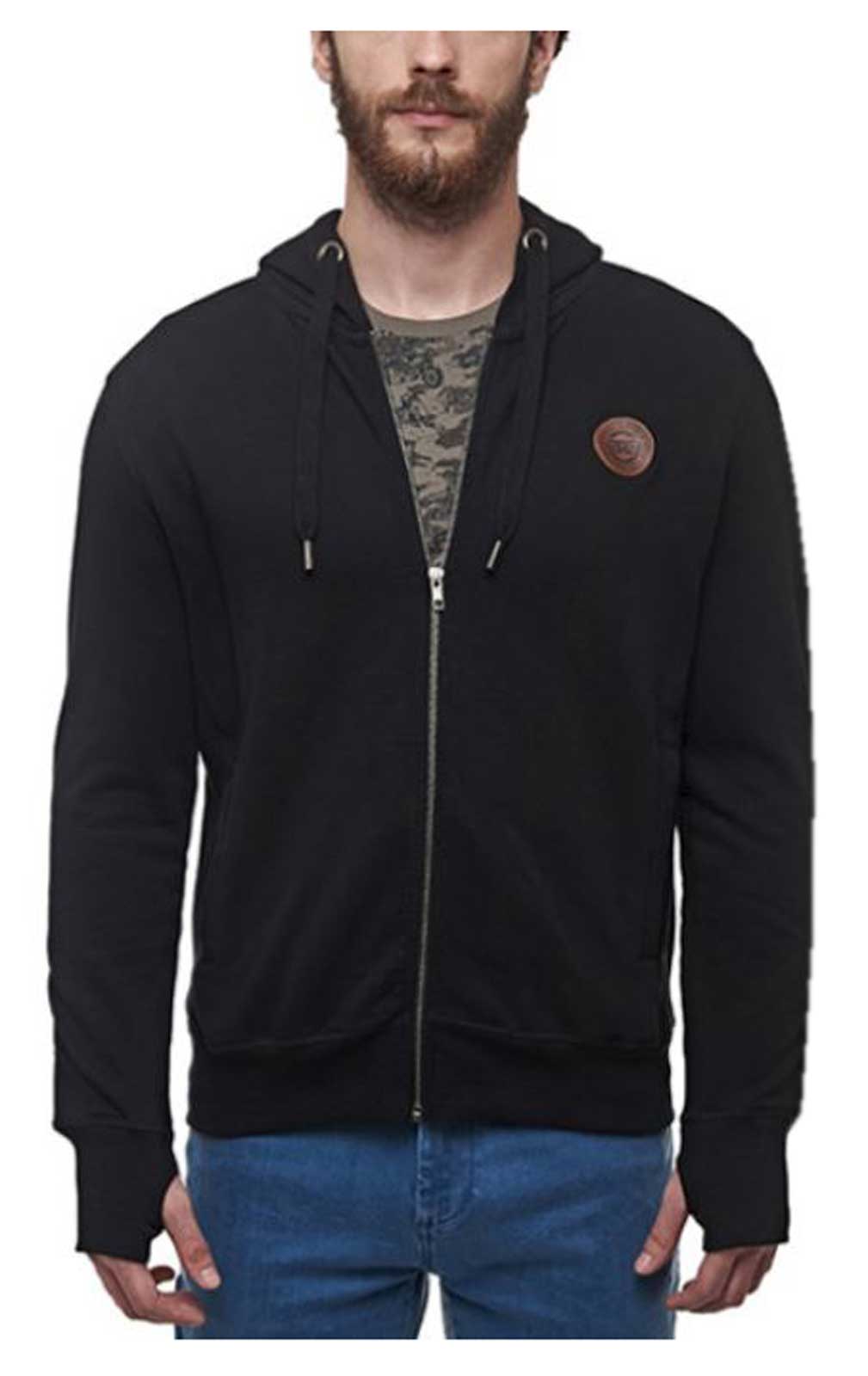 Royal Enfield REMC Garage Logo Rugged Full-Zip Hooded Sweatshirt - Black - Wisconsin Harley-Davidson