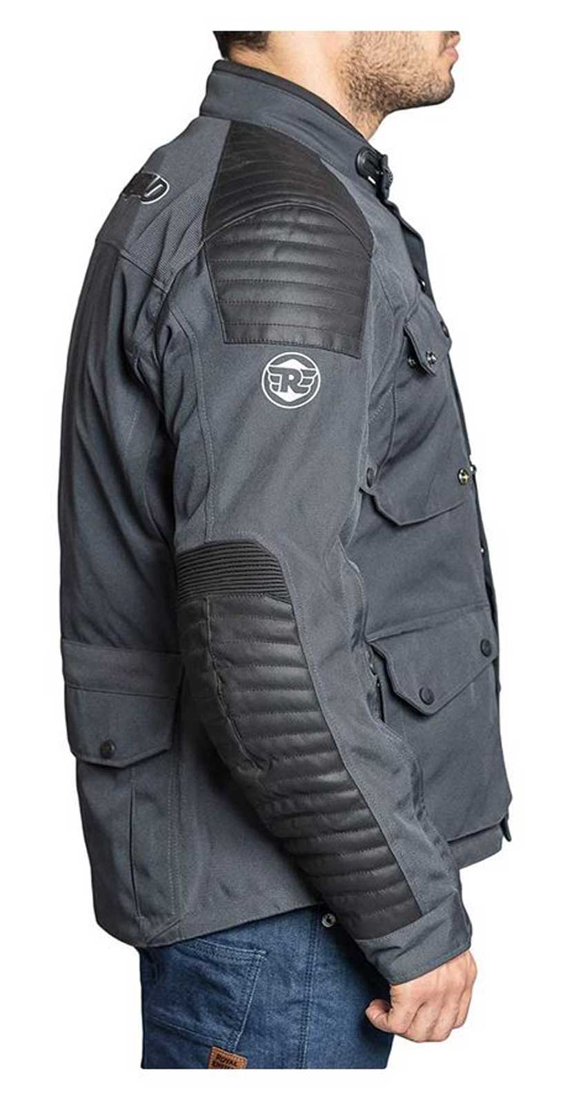 Royal Enfield Khardungla All-Weather Abrasion Resistant Riding Jacket - Gray - No Hassle Returns at Wisconsin Harley