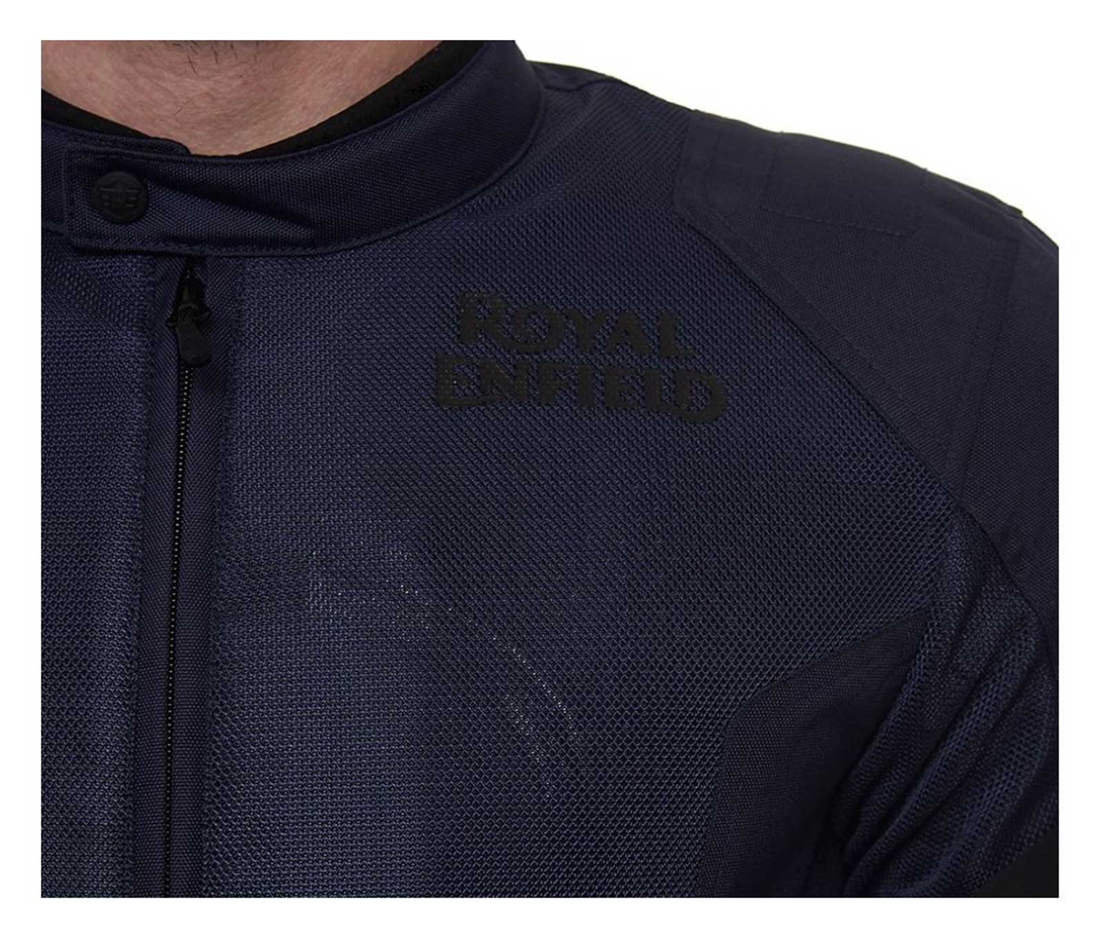 Royal Enfield Pushkar Reflective Abrasion Resistant Riding Jacket - Navy Blue - No Hassle Returns at Wisconsin Harley