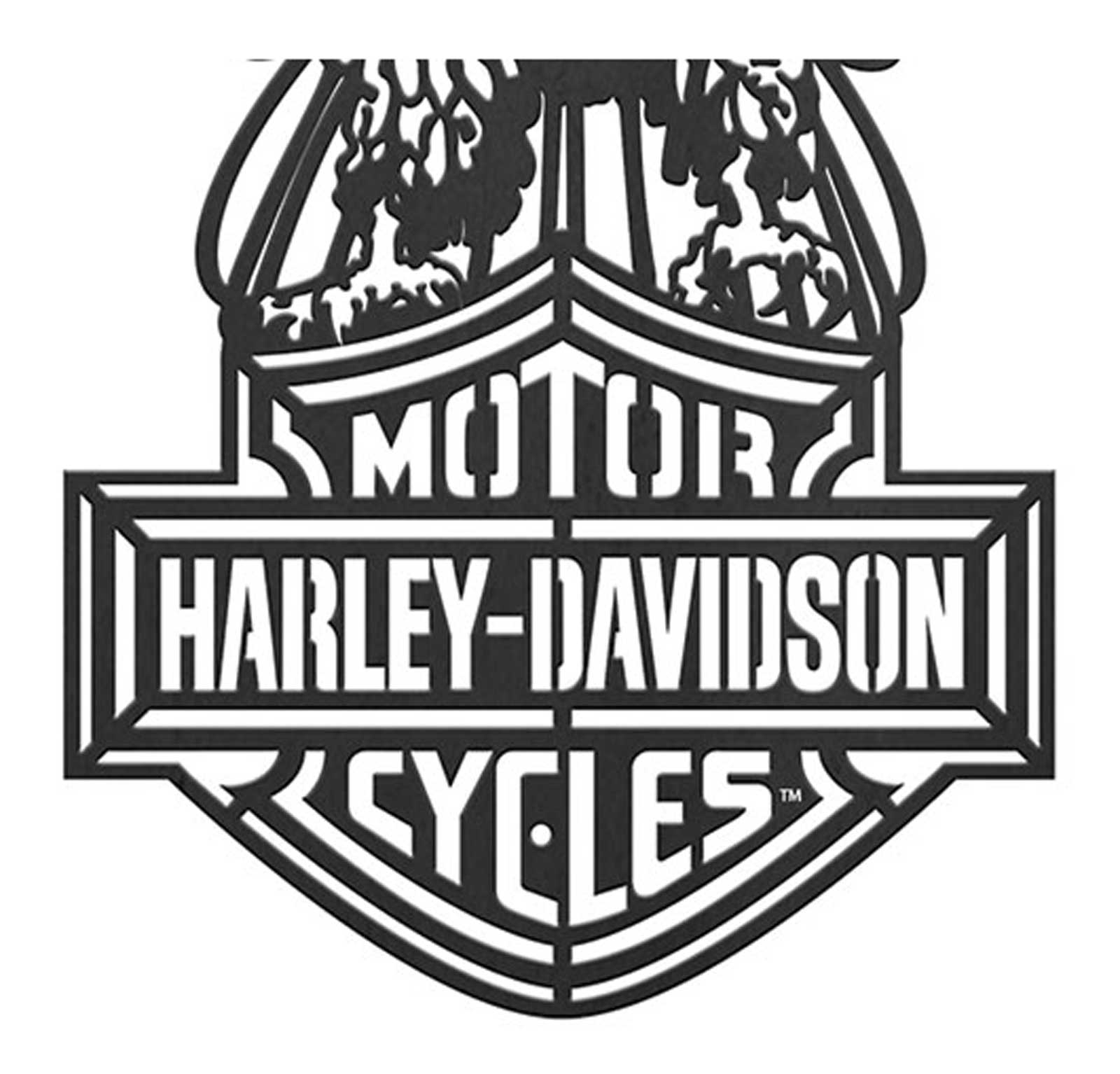 harley davidson eagle logos black and white