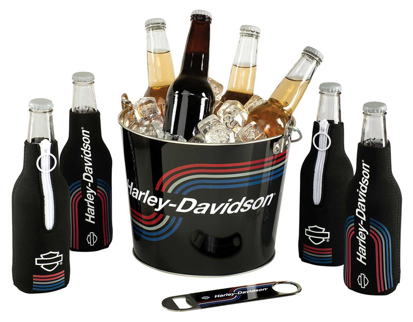 Harley-Davidson® Party Bucket Set, Retro Tank Graphic Bucket