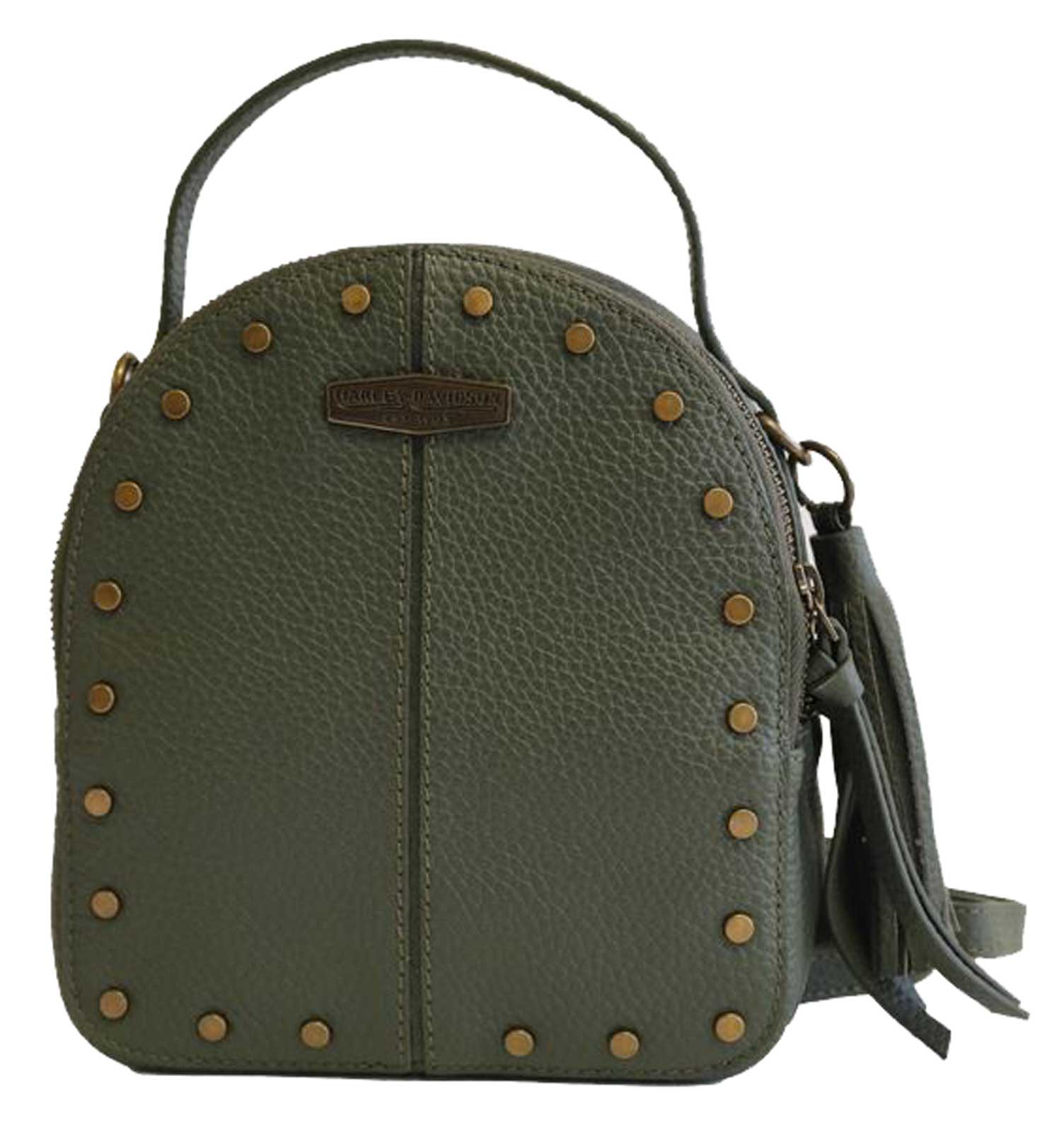 Harley-Davidson® Women's Midnight Rider Leather Convertible Backpack -  Olive - Wisconsin Harley-Davidson