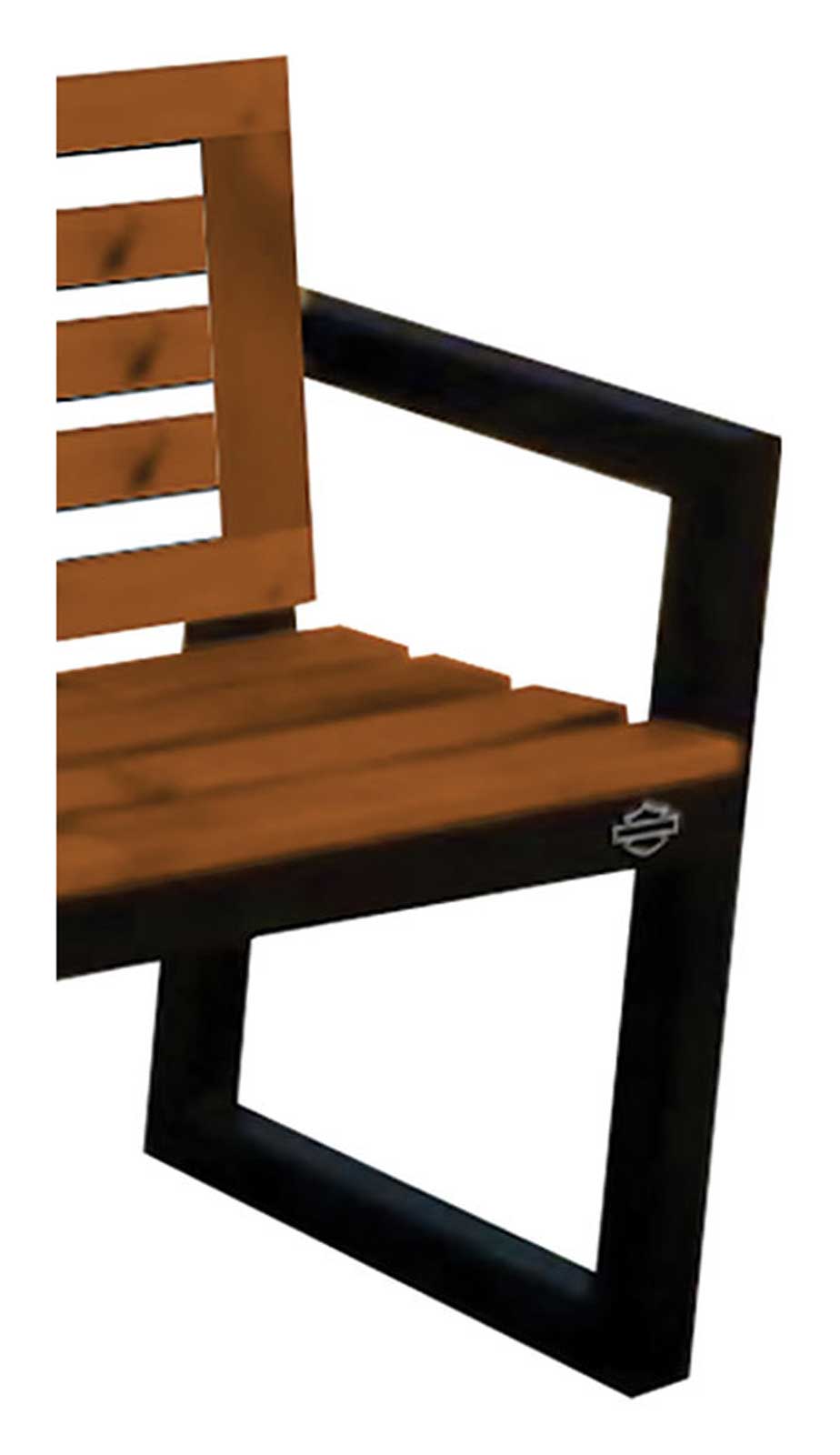 Harley-Davidson Free Shipping - Harley-Davidson Wood Slats & Metal Outdoor Bench, Silhouette Bar & Shield Logo - Free Shipping on many products plus Orders Over $99