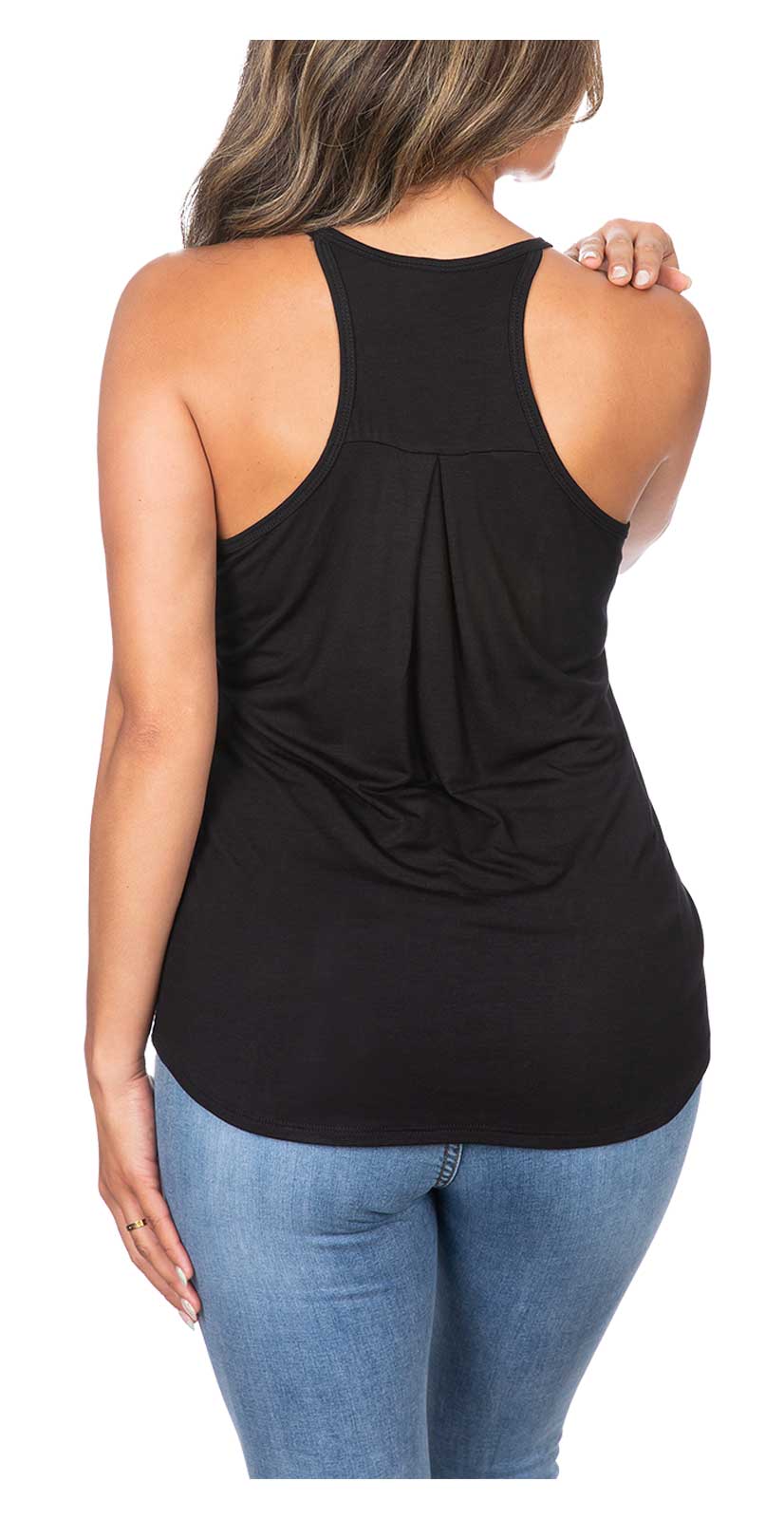 Harley-Davidson Women's Embellished Floral Racerback Sleeveless Tank Top - Black - No Hassle Returns at Wisconsin Harley