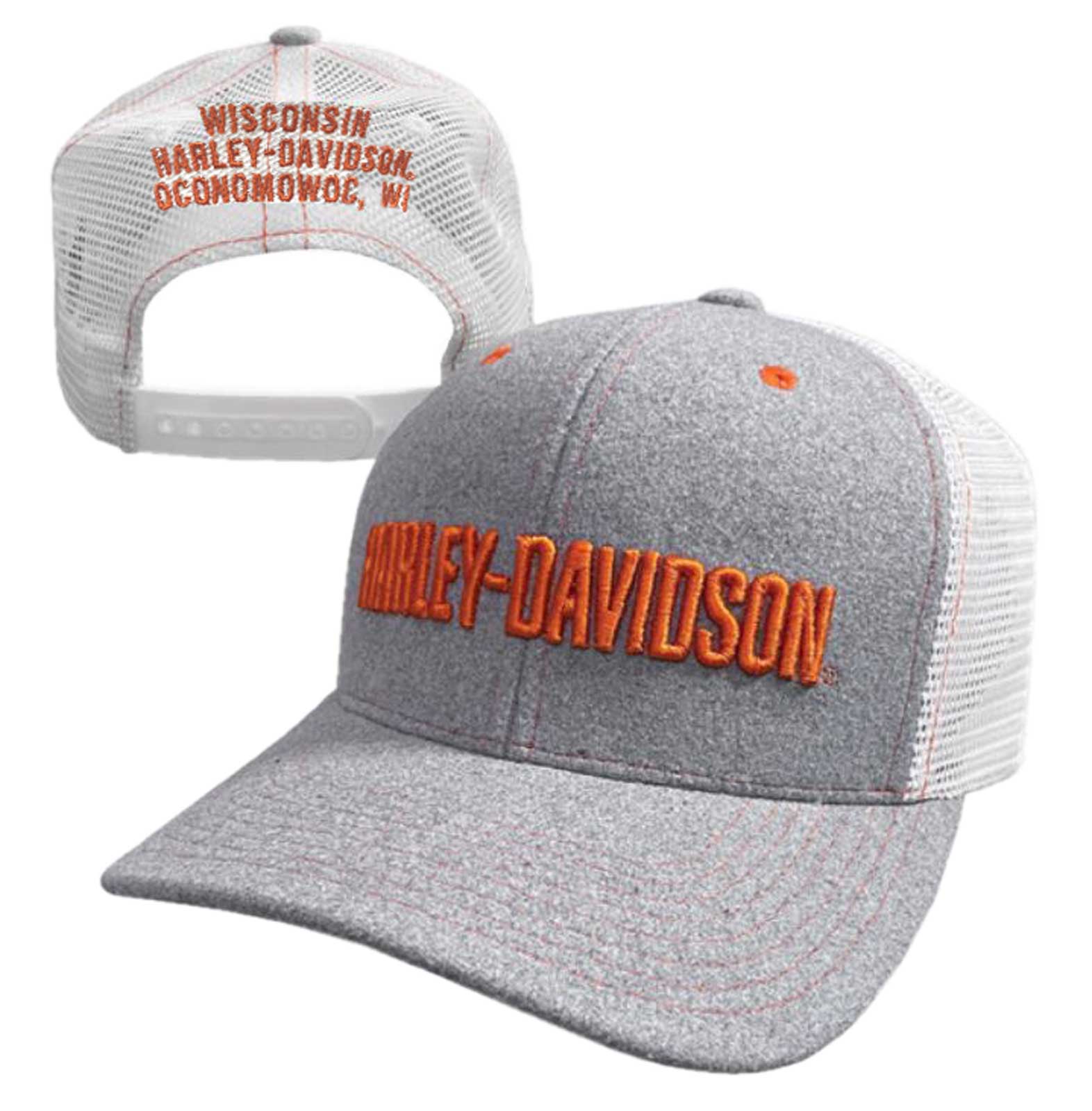 Harley-Davidson Free Shipping - Harley-Davidson Men's Simple Contrast Snapback Colorblocked Mesh Trucker Hat - Free Shipping on many products plus Orders Over $99
