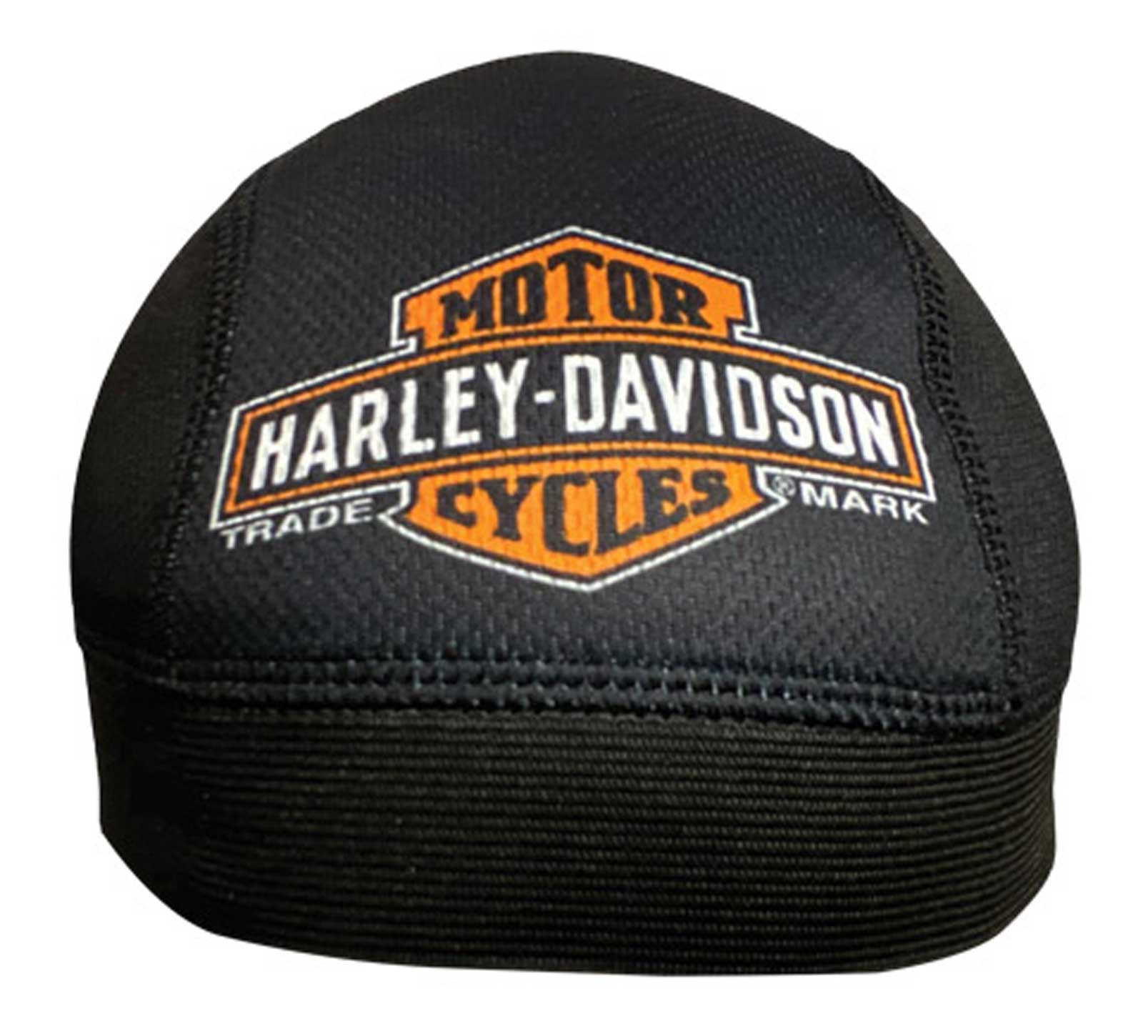 Harley-Davidson Men's Gated Bar & Shield Logo Polyester Skull Cap - Black - Wisconsin Harley-Davidson