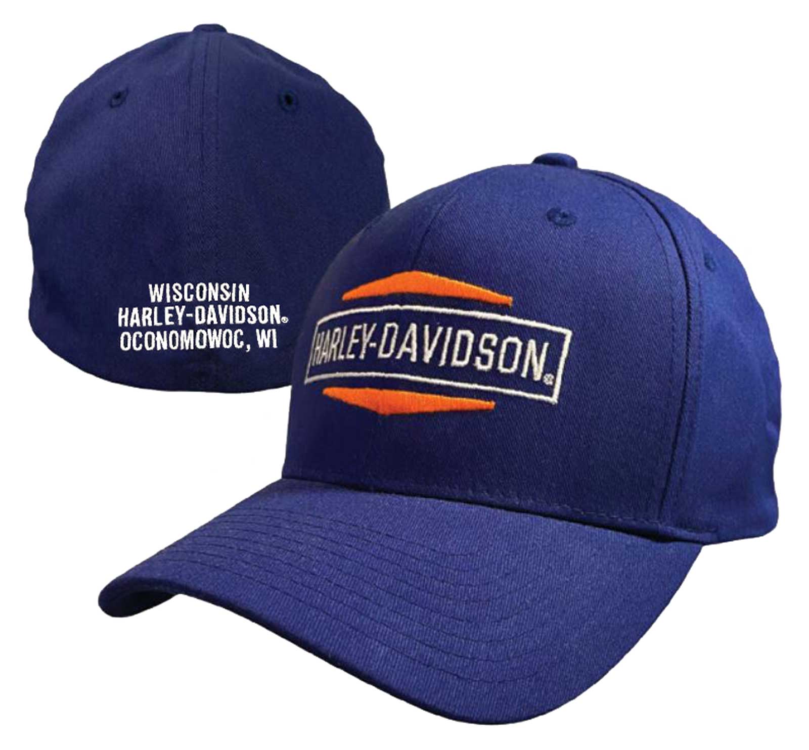 Harley-Davidson Free Shipping - Harley-Davidson Men's Tailgate Curved Bill Stretch Fit Baseball Cap - Navy Blue - Free Shipping on many products plus Orders Over $99