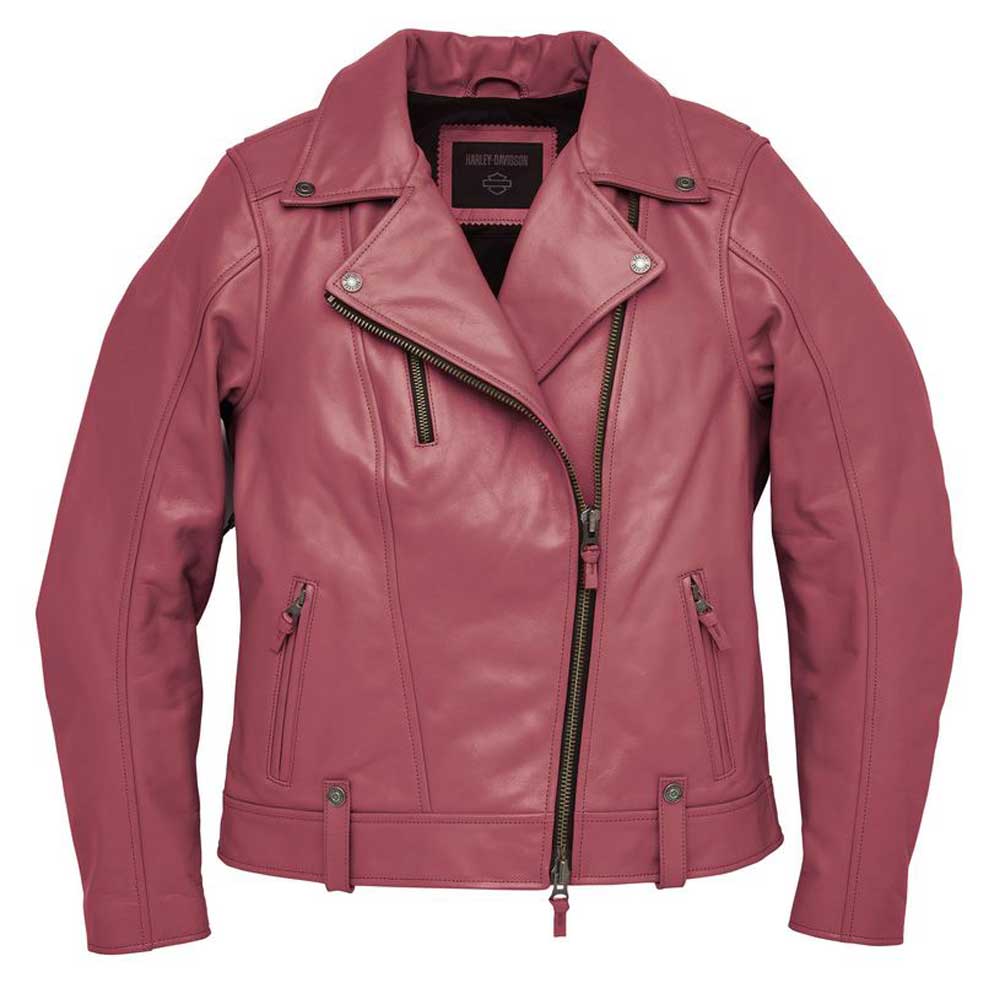 Harley-Davidson® Women's Vixen Lane Leather Riding Jacket, Pink