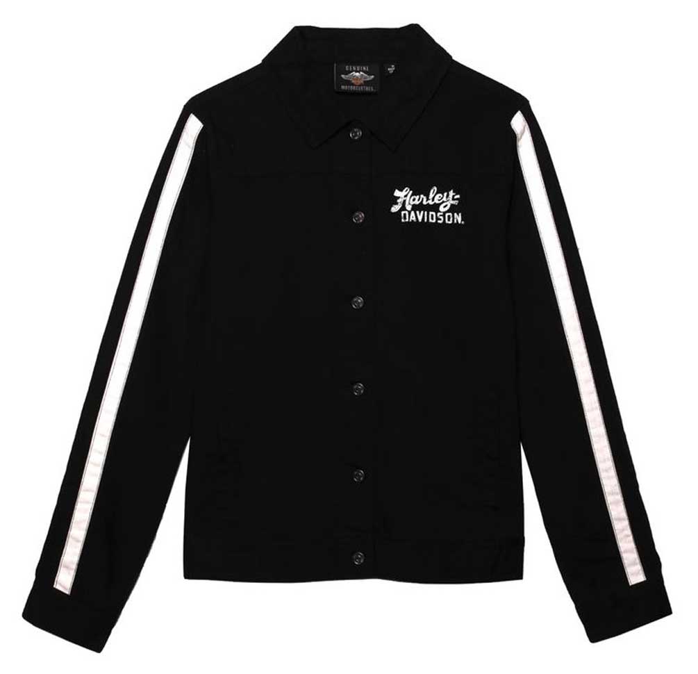 Harley-Davidson® Women's Gas & Oil Sleeve Stripe Casual Jacket