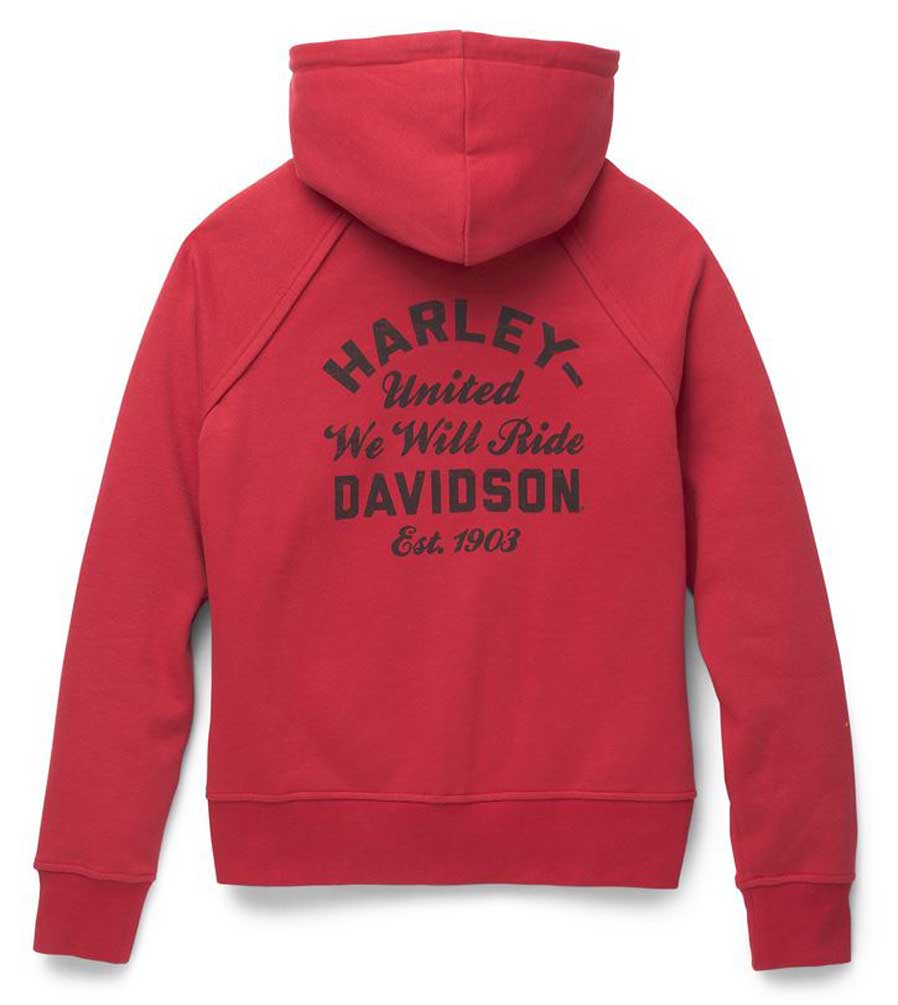 Harley-Davidson Free Shipping - Harley-Davidson Women's Metropolitan Zip Front Hoodie, Heather Red 96421-22VW - Free Shipping on many products plus Orders Over $99