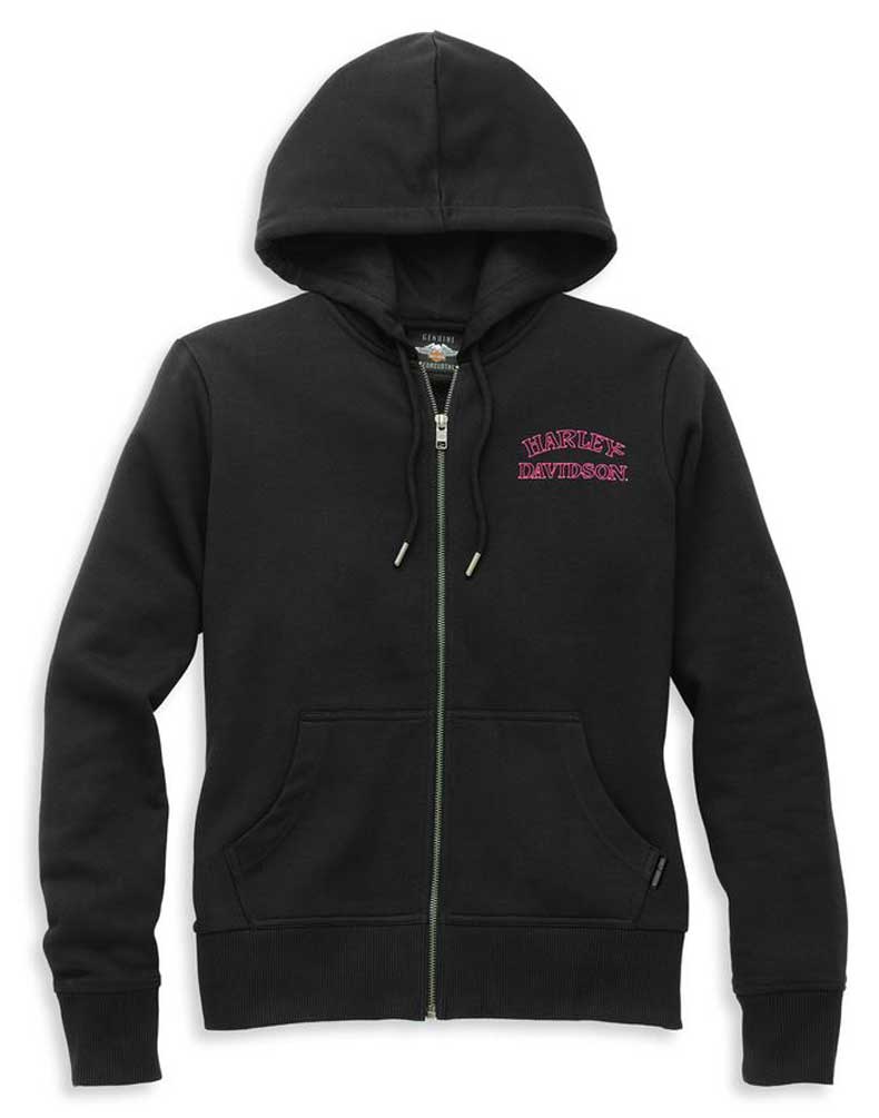 Women's Willie G Skull Zip Front Hoodie 