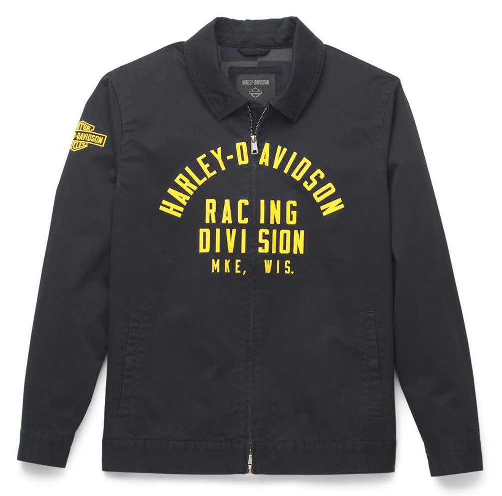 Harley-Davidson® Men's Racing Two-Way Zip Casual Jacket - Black